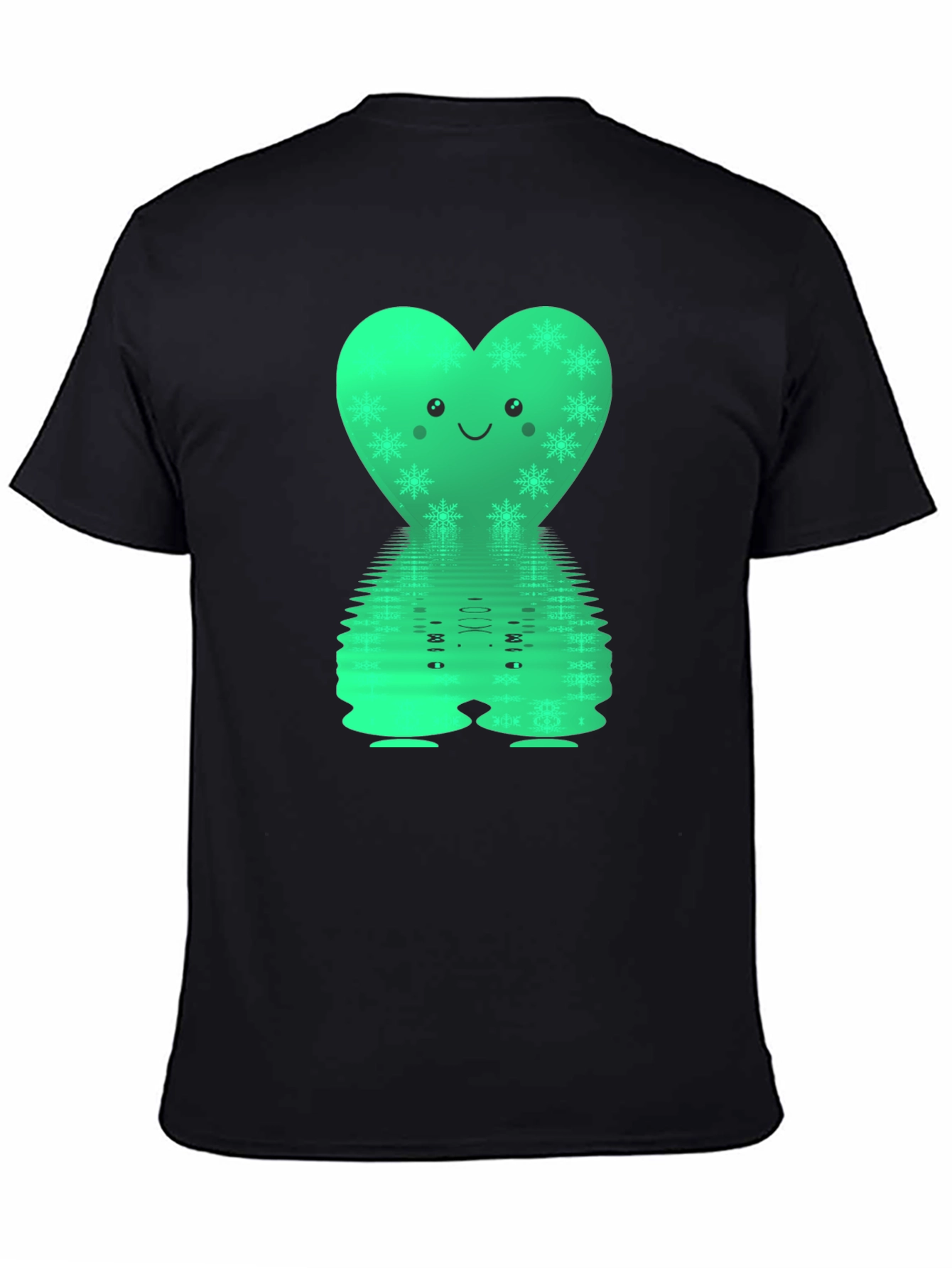 Heart Snowflake Reflection Graphic Tee