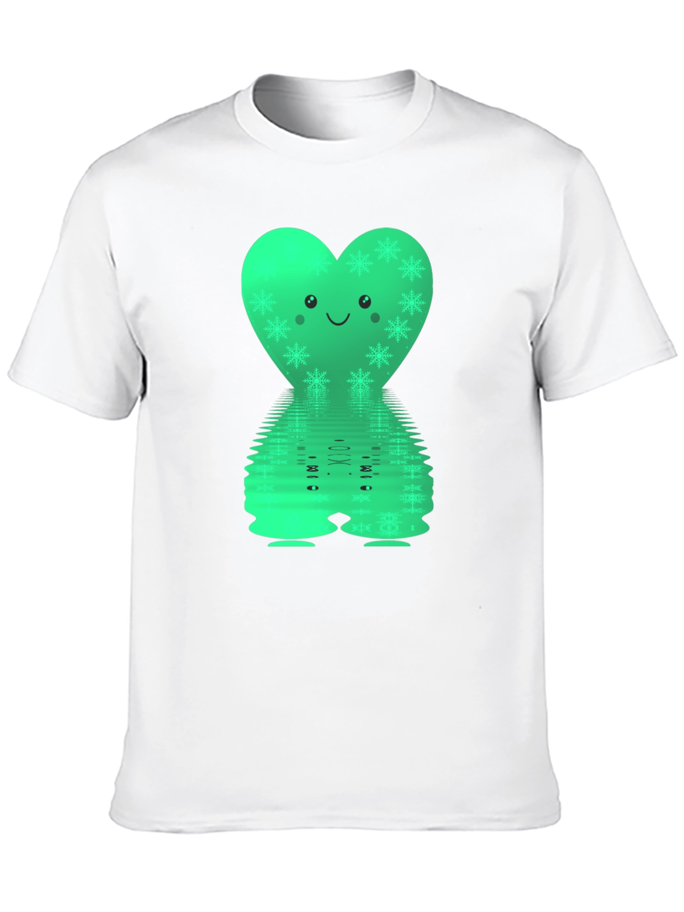 Heart Snowflake Reflection Graphic Tee