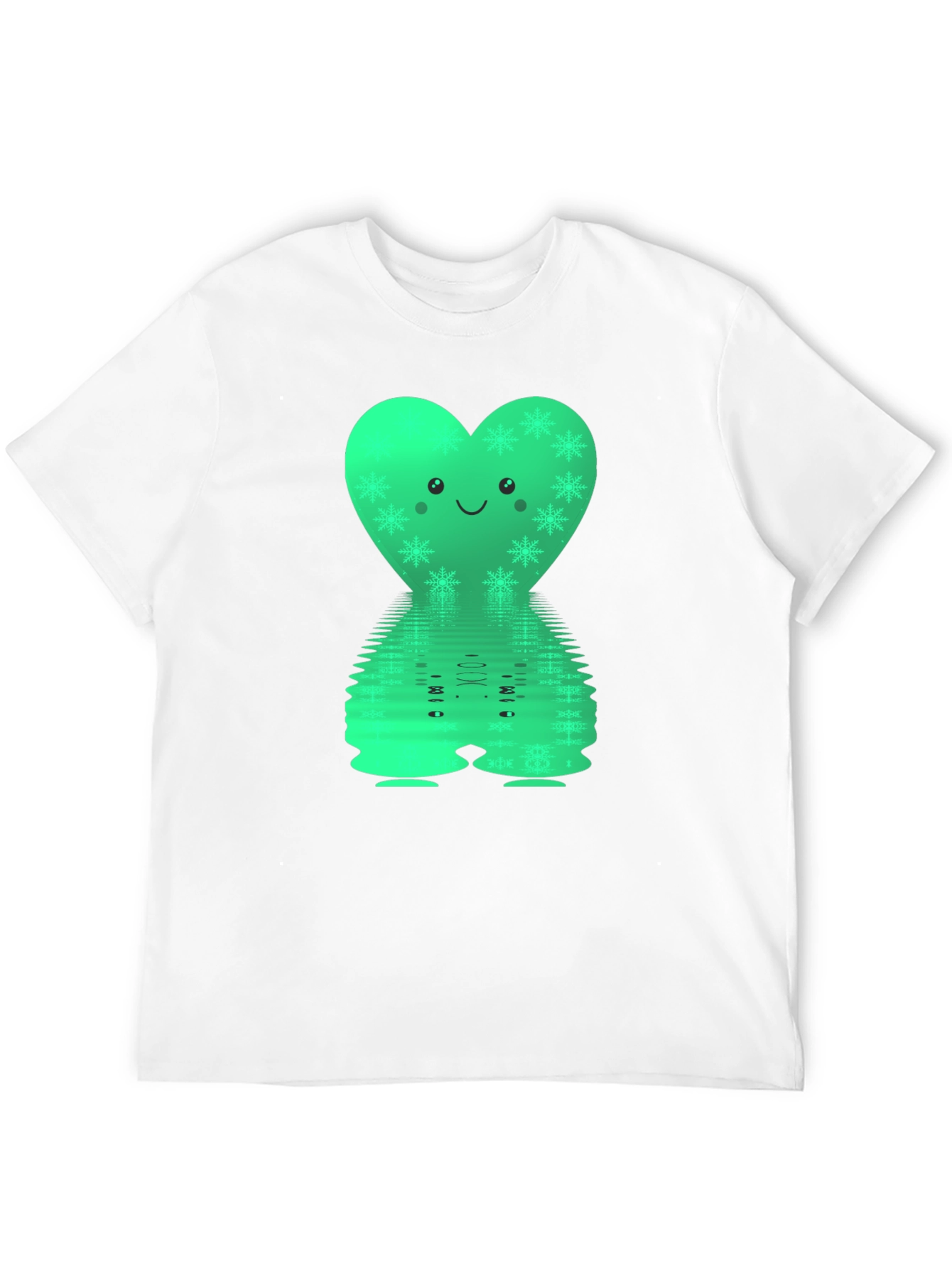 Heart Snowflake Reflection Graphic Tee