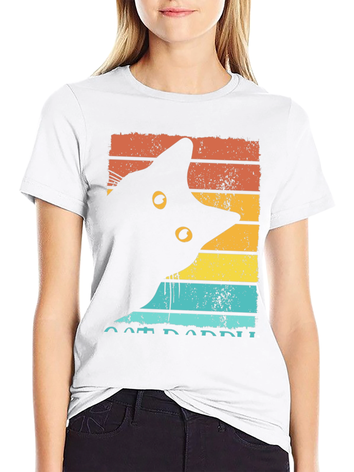Retro Cat Daddy T-Shirt - Cool Cat Lover Tee