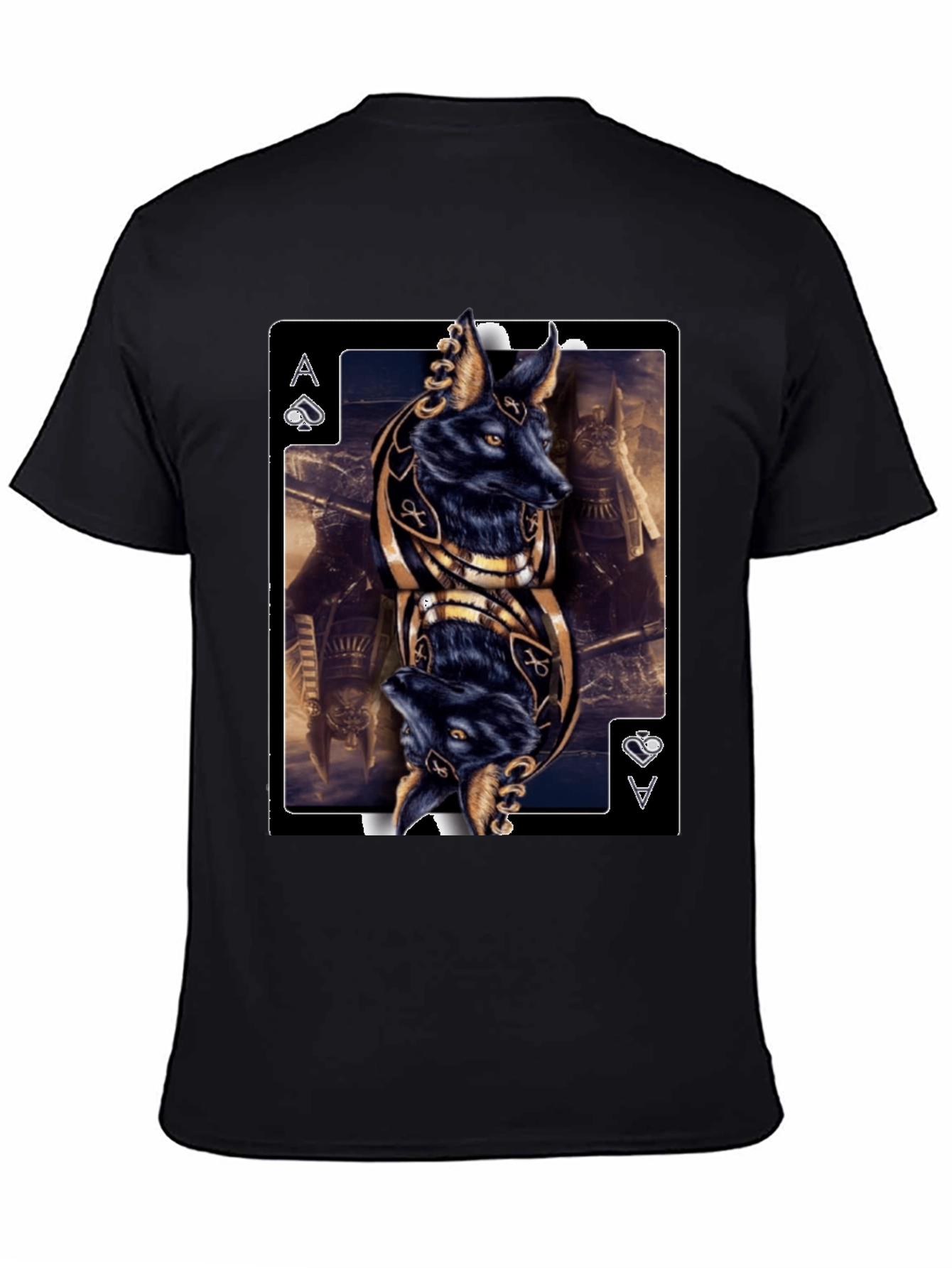 Anubis Ace of Spades Graphic T-Shirt