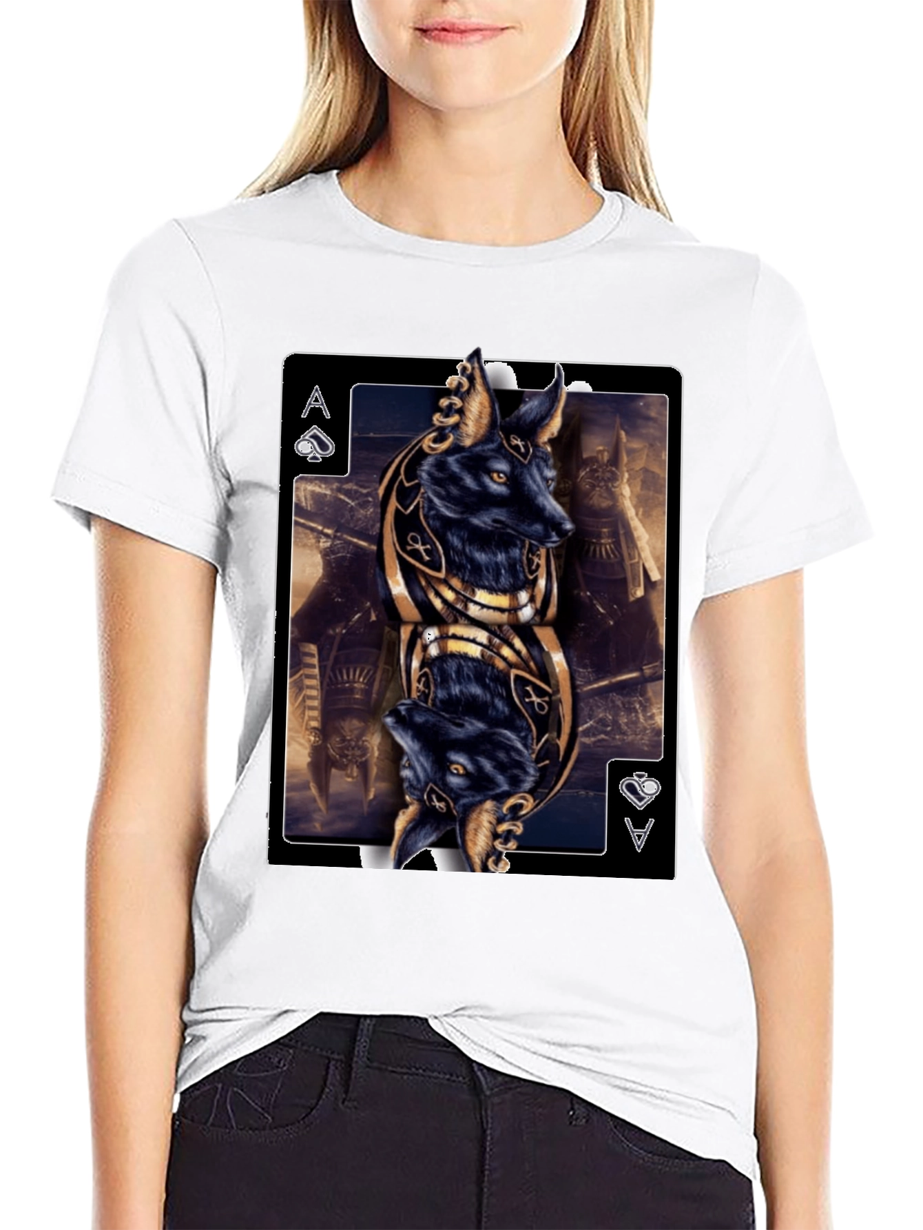 Anubis Ace of Spades Graphic T-Shirt