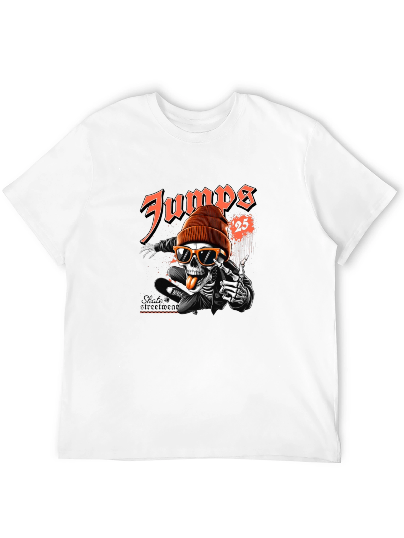 Skateboarding Skeleton Graphic Tee