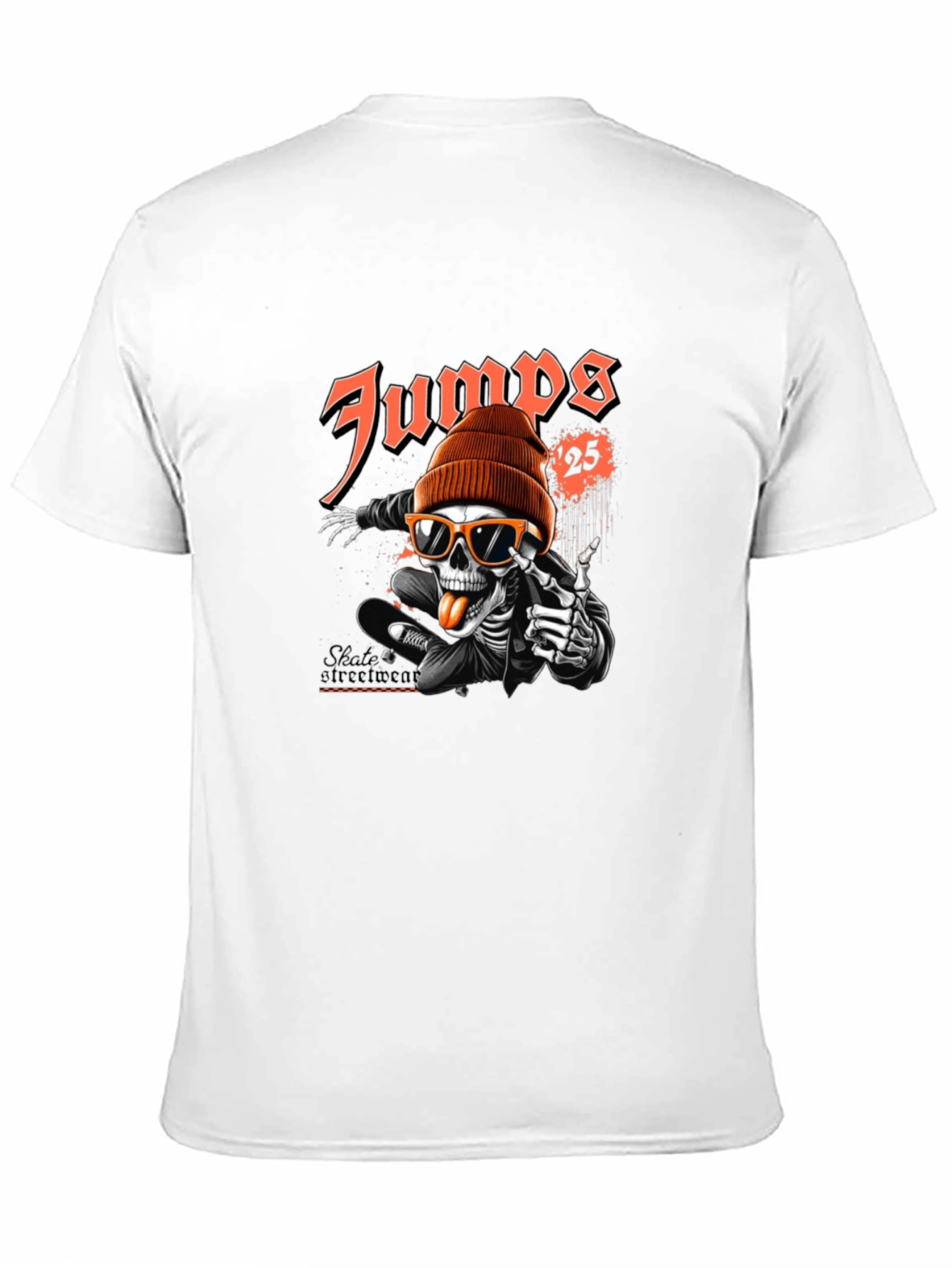 Skateboarding Skeleton Graphic Tee