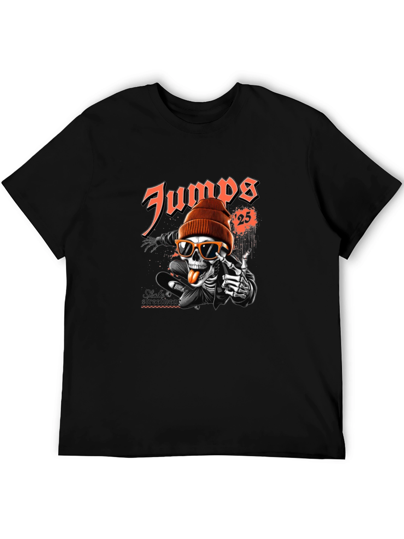 Skateboarding Skeleton Graphic Tee