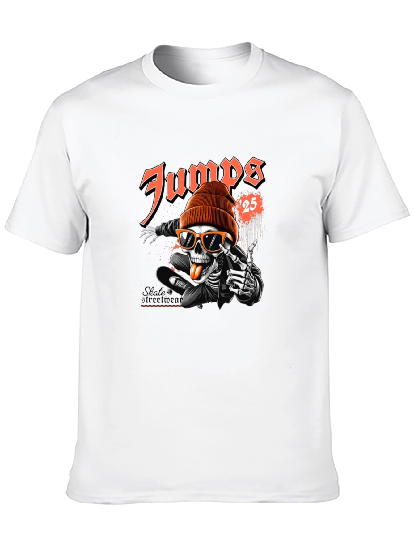 Skateboarding Skeleton Graphic Tee