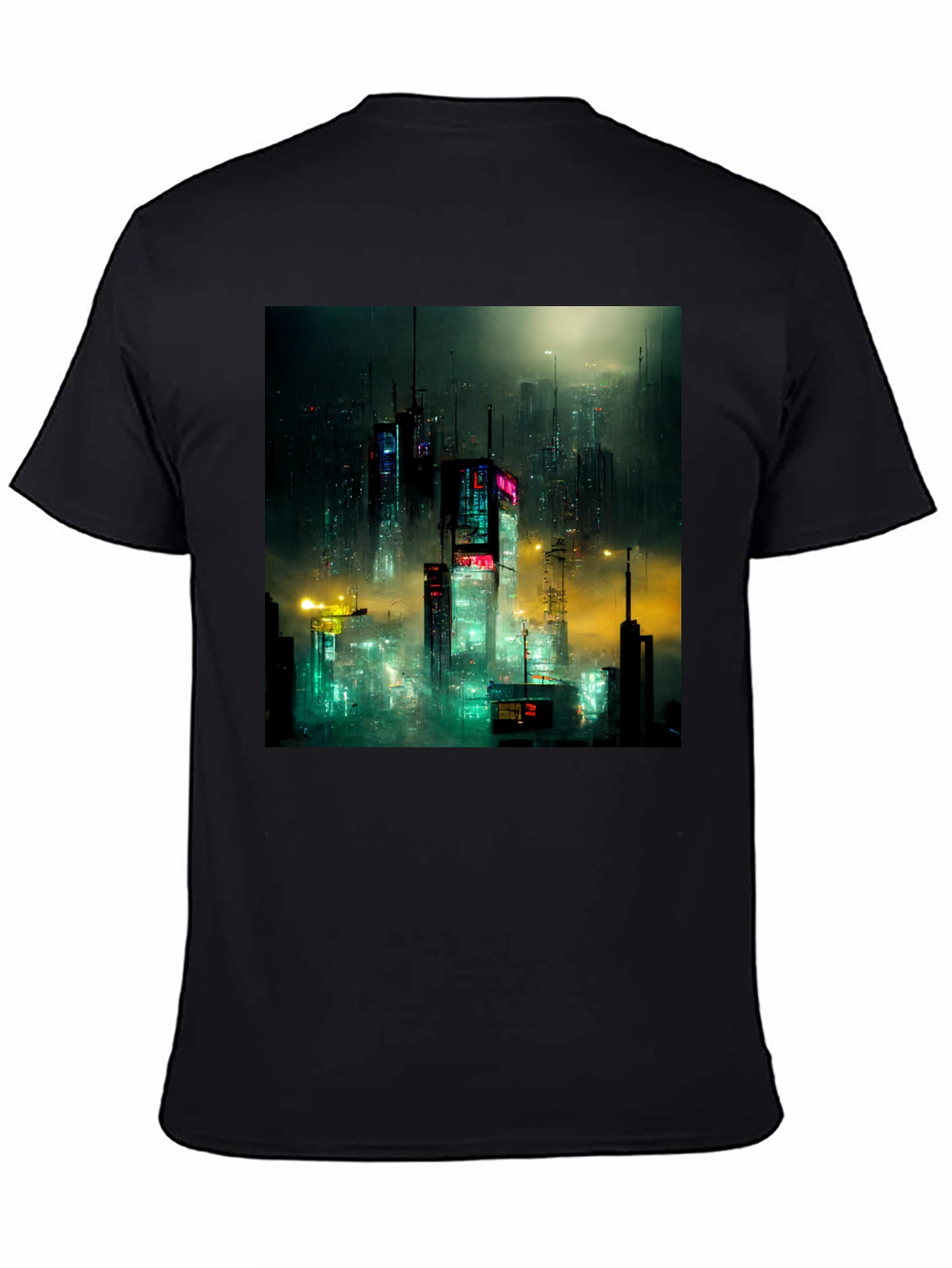 Cyberpunk Cityscape Graphic Tee - Urban Style
