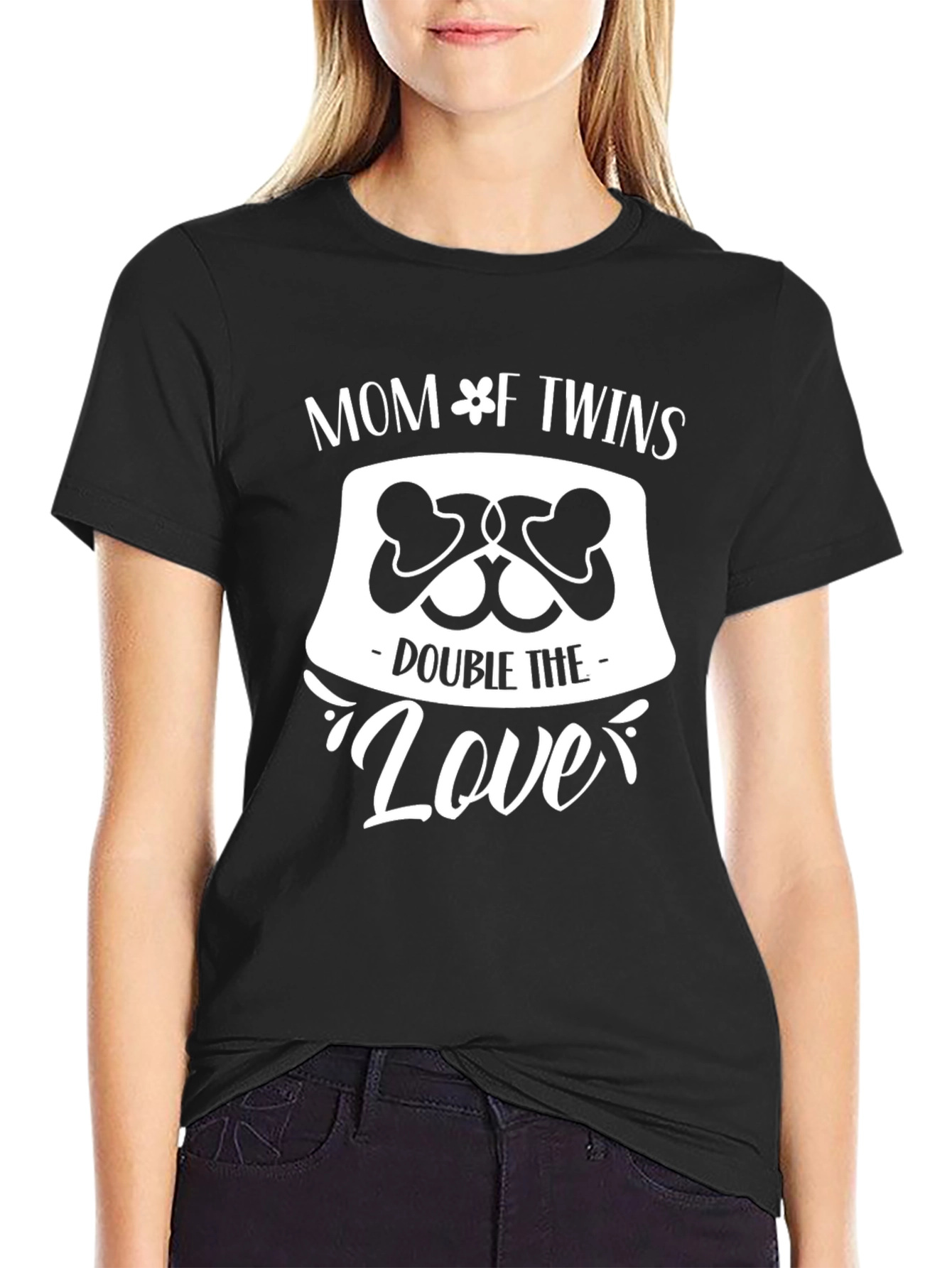 Mom of Twins - Double The Love T-Shirt