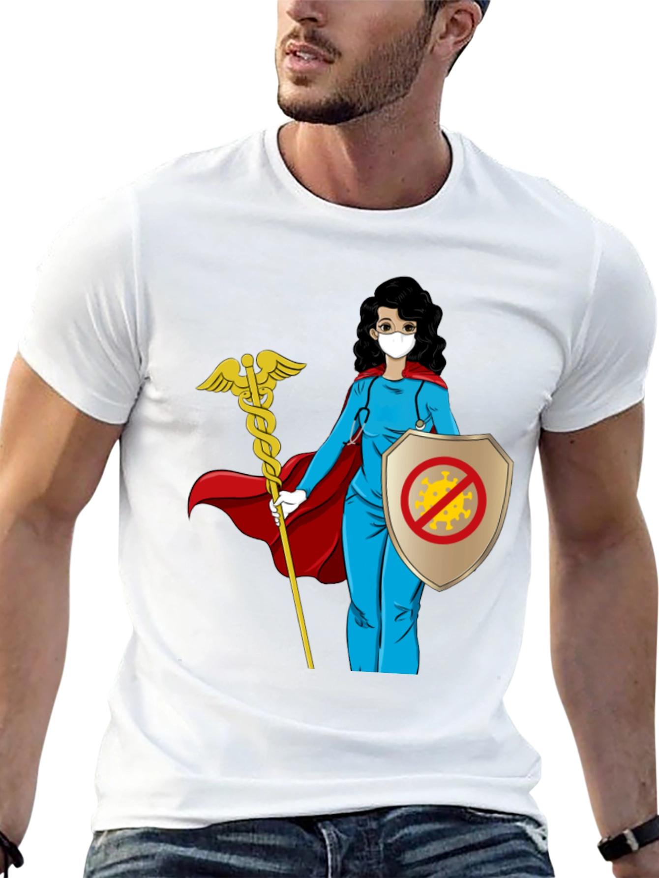 Hero Nurse T-Shirt: Protect Against Viruses