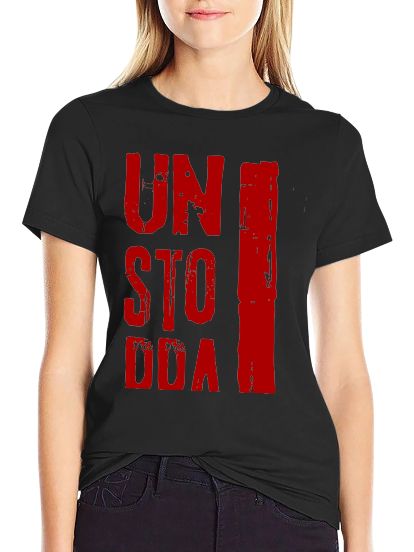 Unstoppable Graphic Print Black T-Shirt