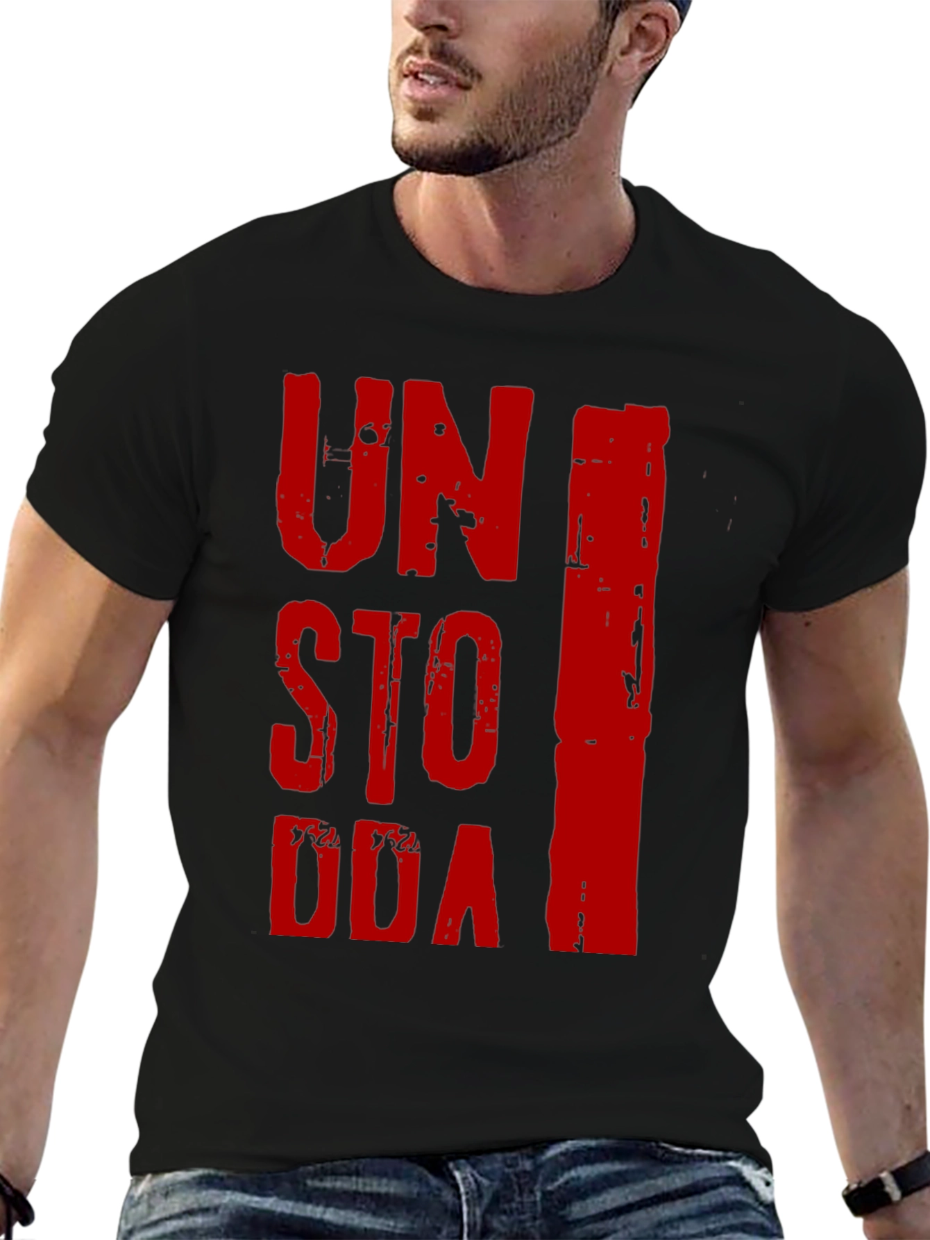 Unstoppable Graphic Print Black T-Shirt