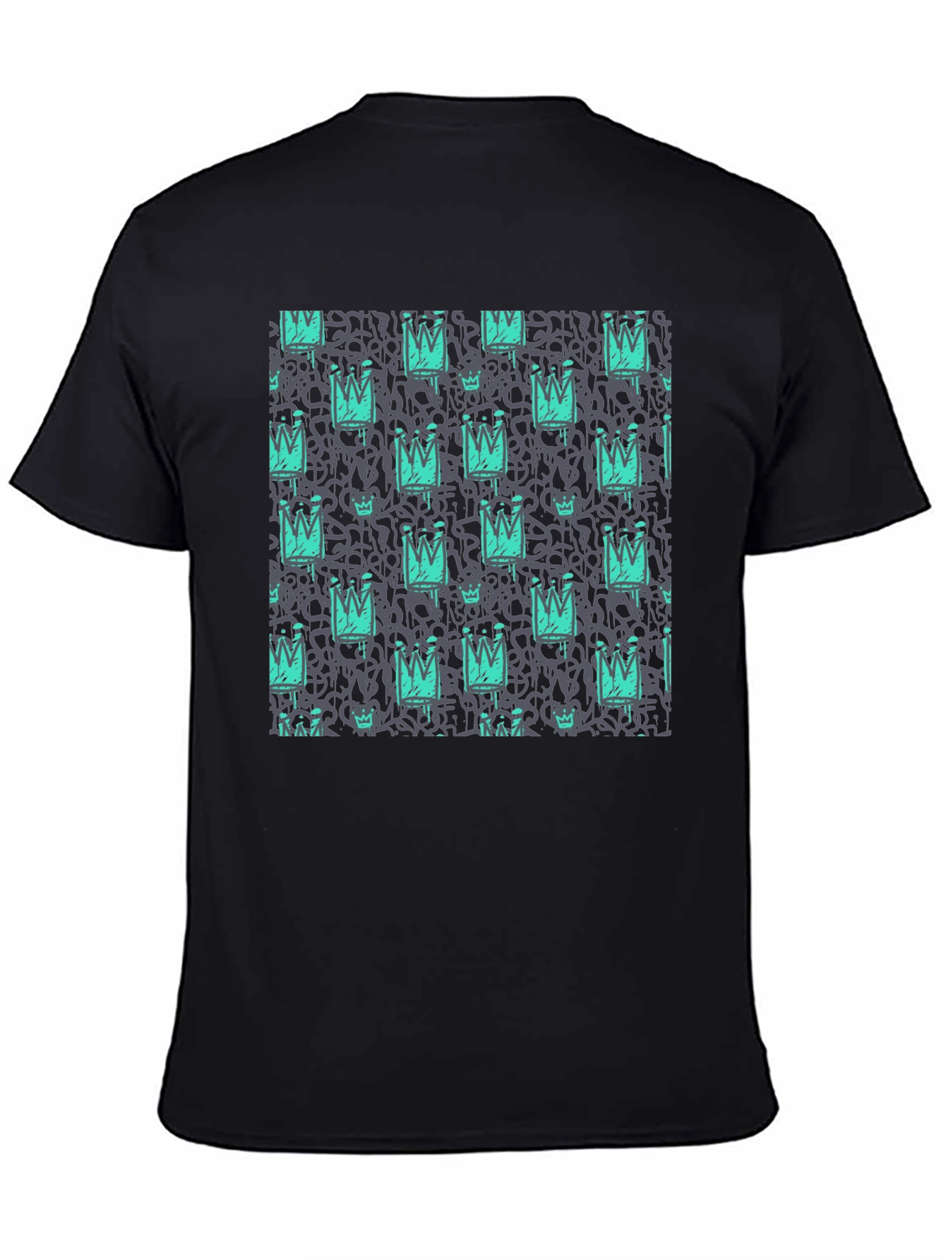 Crown Graffiti Print T-Shirt
