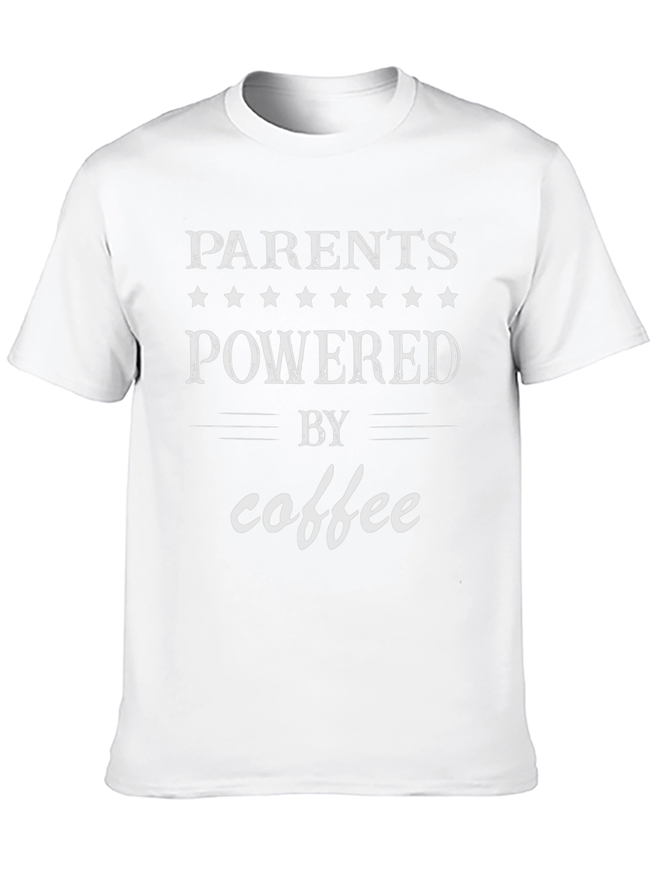 Parents Powered by Coffee T-Shirt - Black Cotton Blend