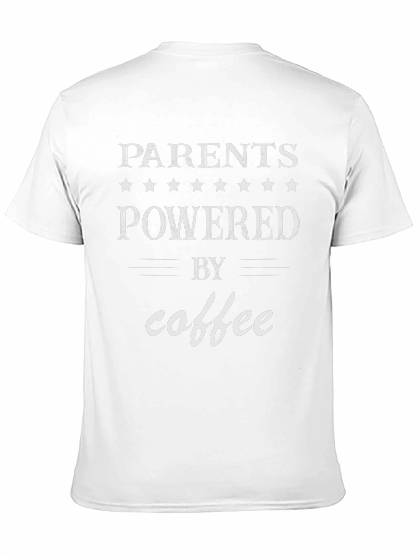 Parents Powered by Coffee T-Shirt - Black Cotton Blend