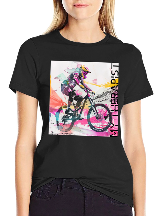 Mountain Bike Therapy Tee - Ride Your Worries Away