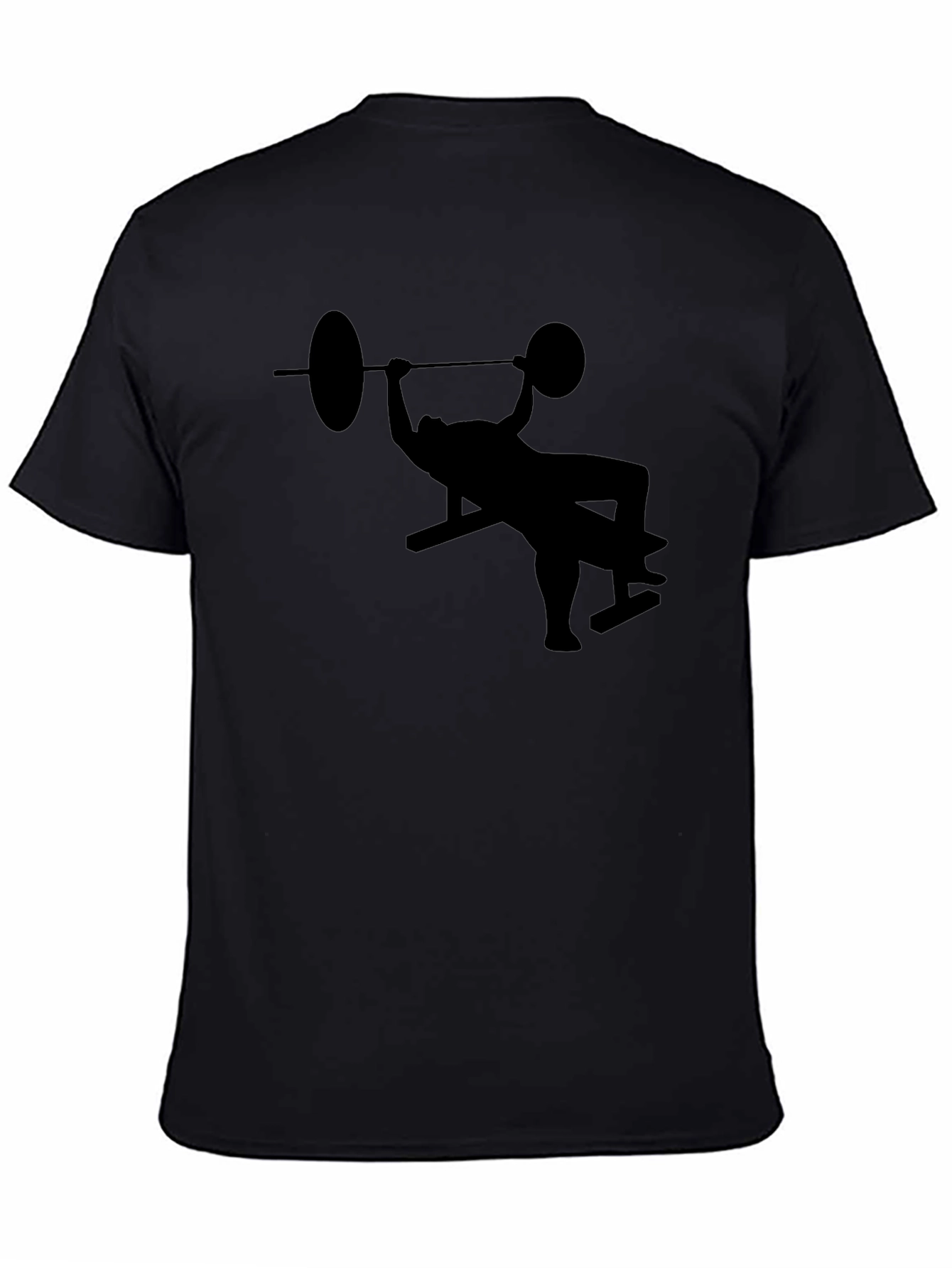 Black Bench Press Graphic Tee - Workout Shirt