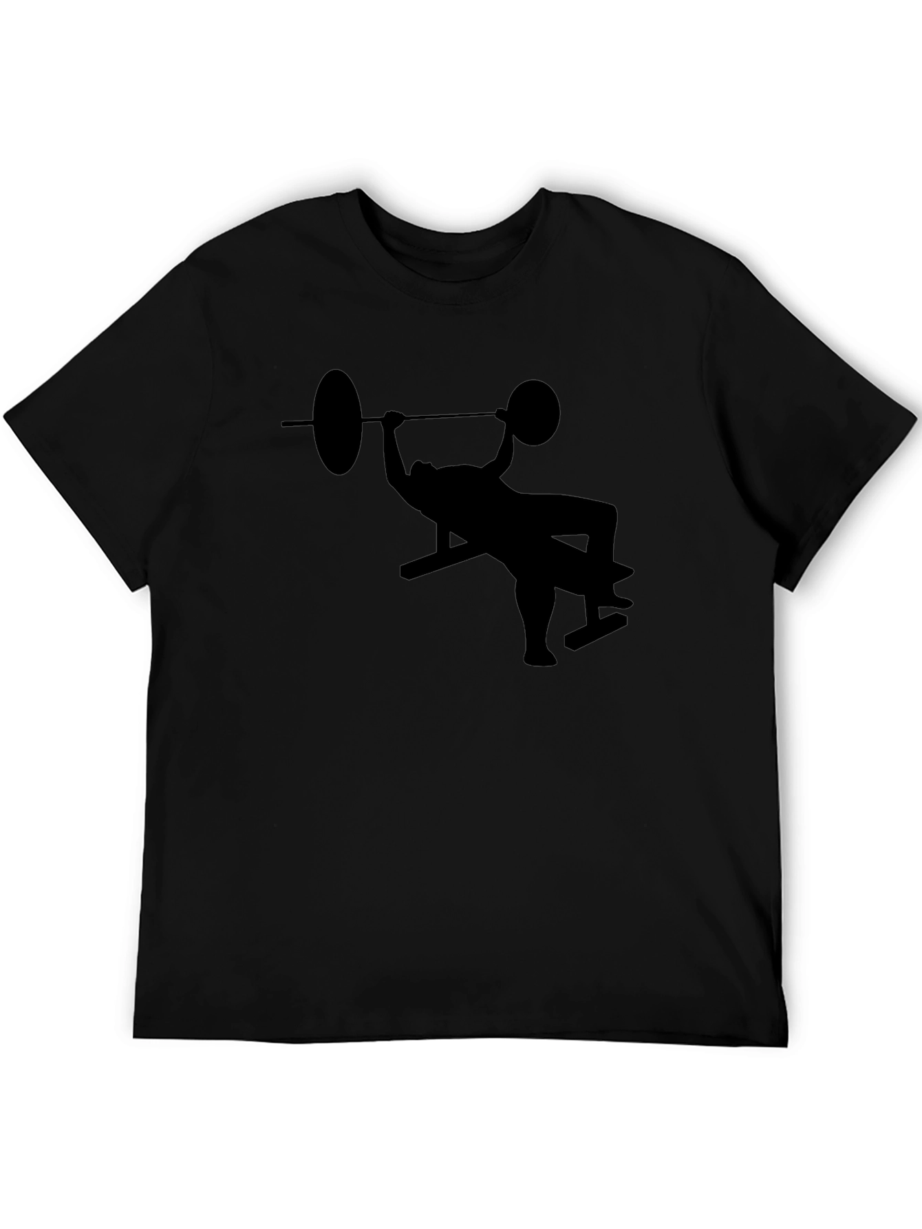 Black Bench Press Graphic Tee - Workout Shirt