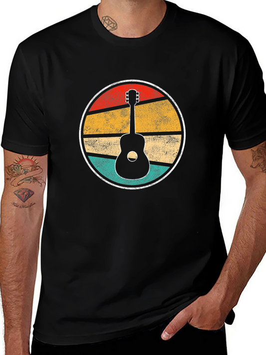 Retro Guitar T-Shirt - Vintage Style Music Tee