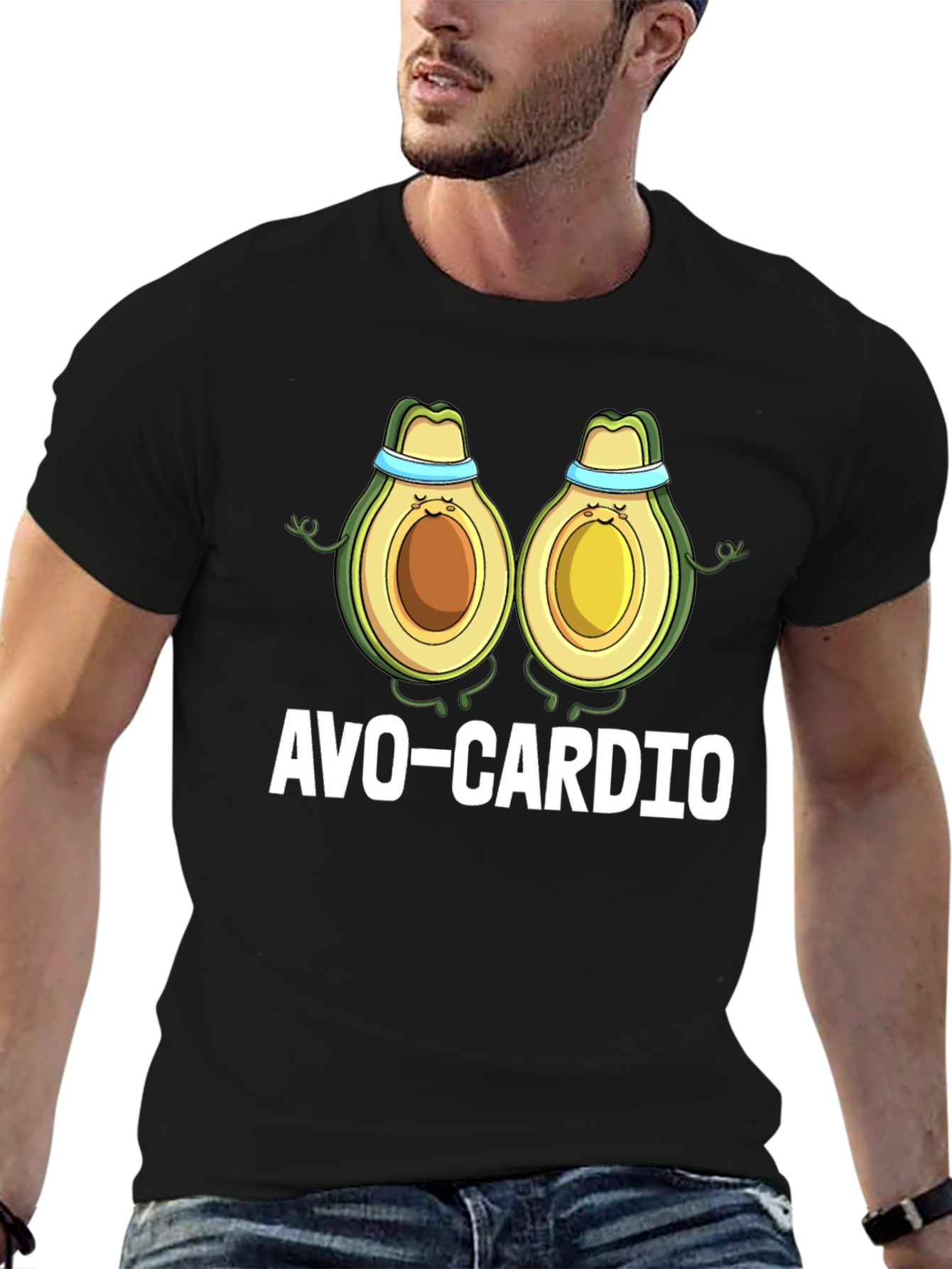 Avo-Cardio Workout T-Shirt - Funny Avocado Fitness Tee