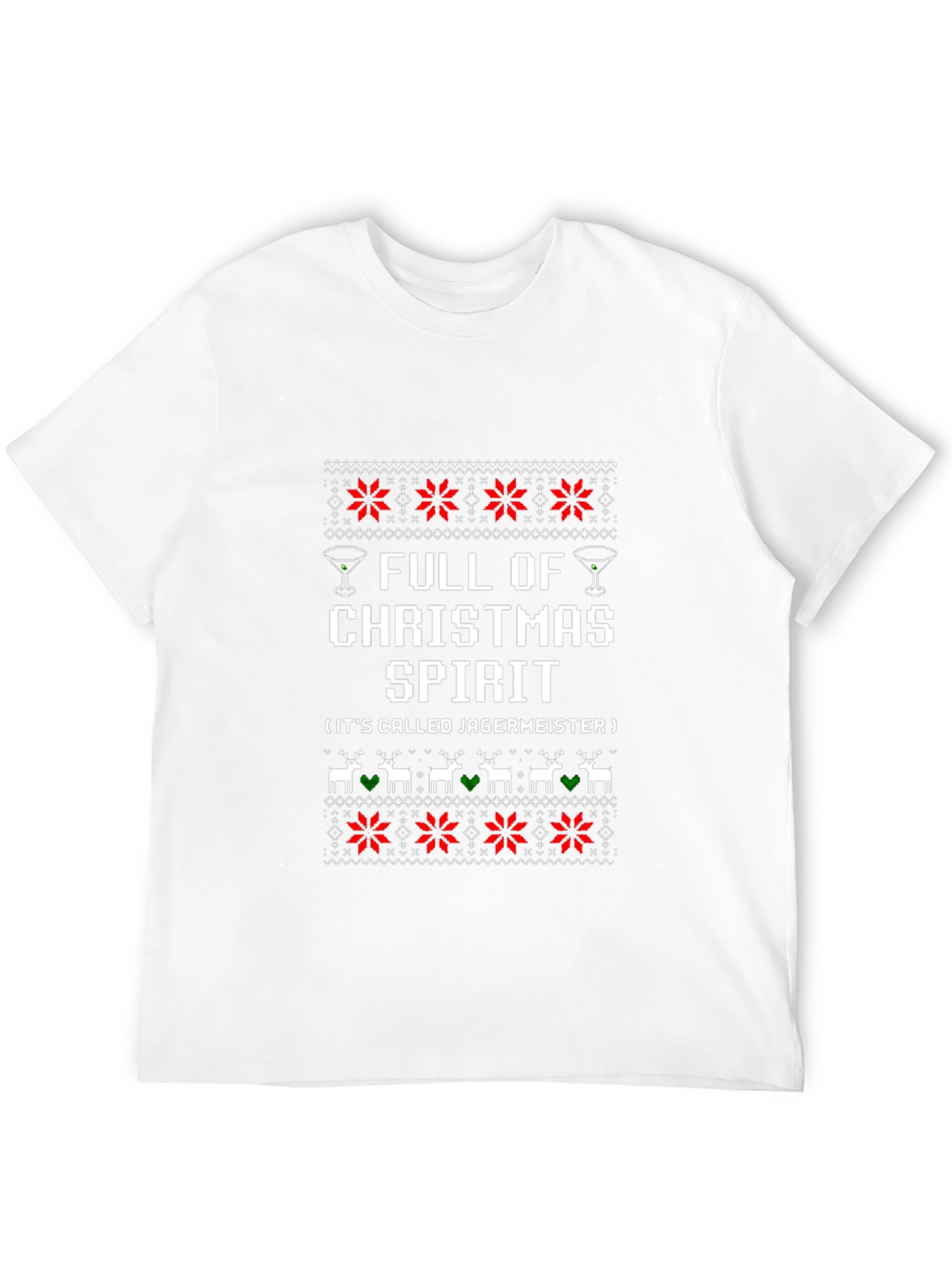 Full of Christmas Spirit Jägermeister Ugly Sweater T-Shirt