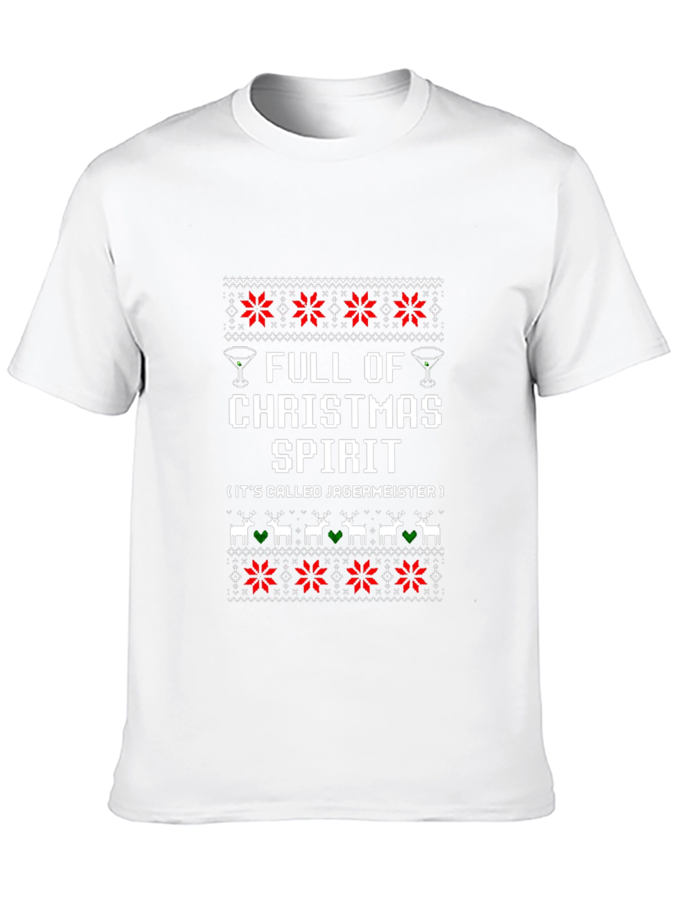 Full of Christmas Spirit Jägermeister Ugly Sweater T-Shirt