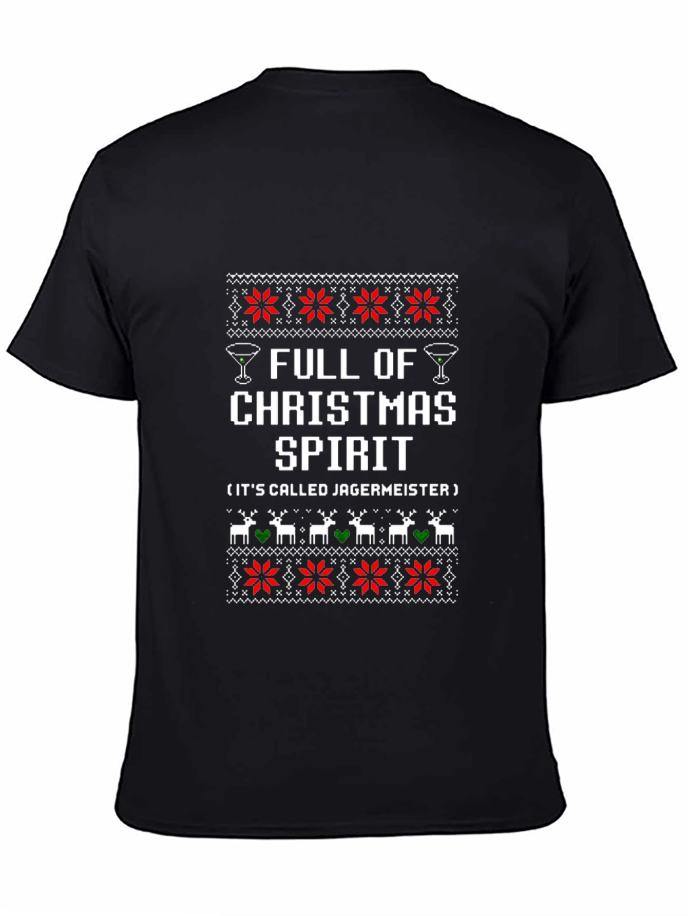 Full of Christmas Spirit Jägermeister Ugly Sweater T-Shirt