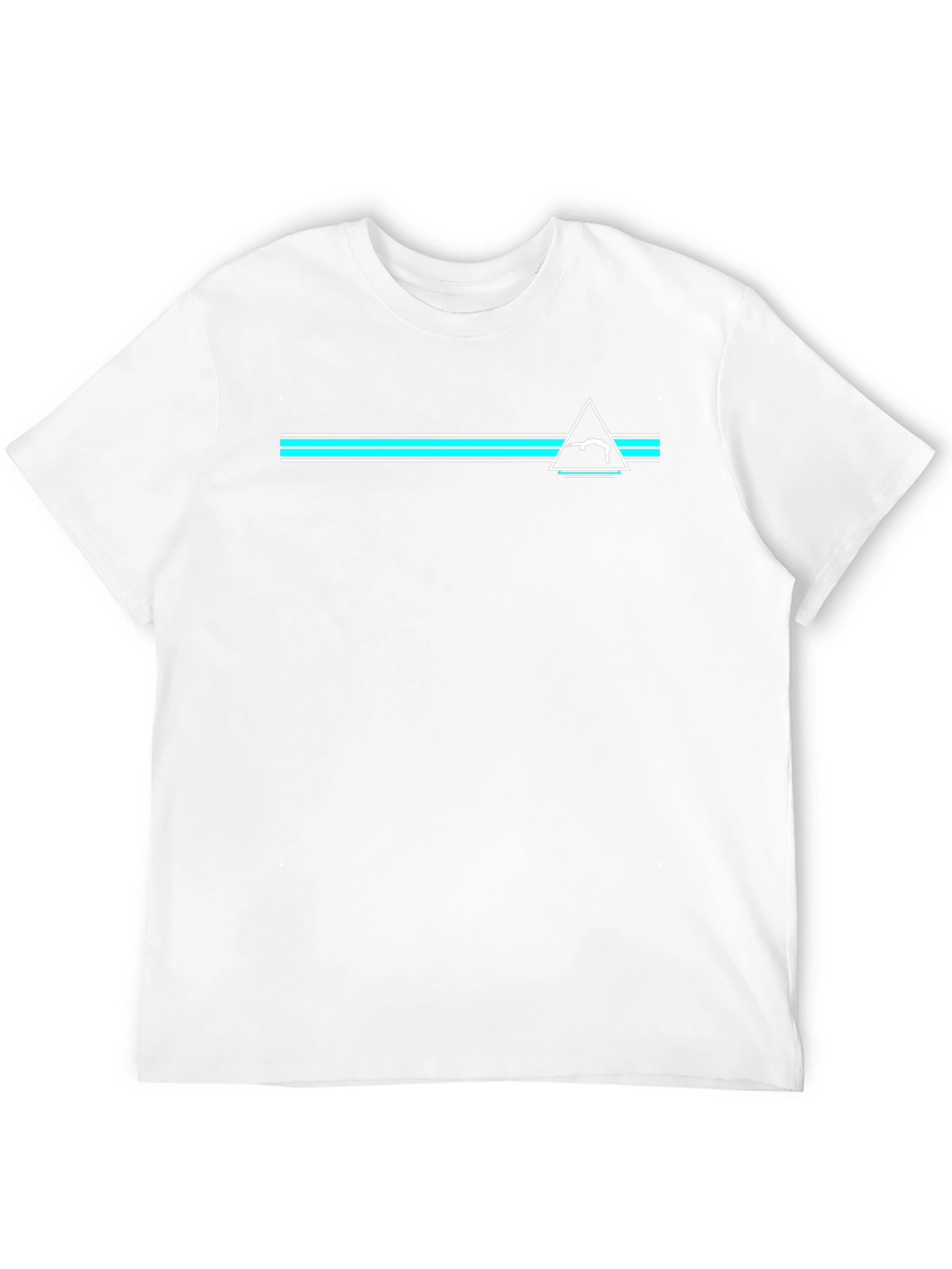 Retro Black Tee with Gymnast Triangle Design