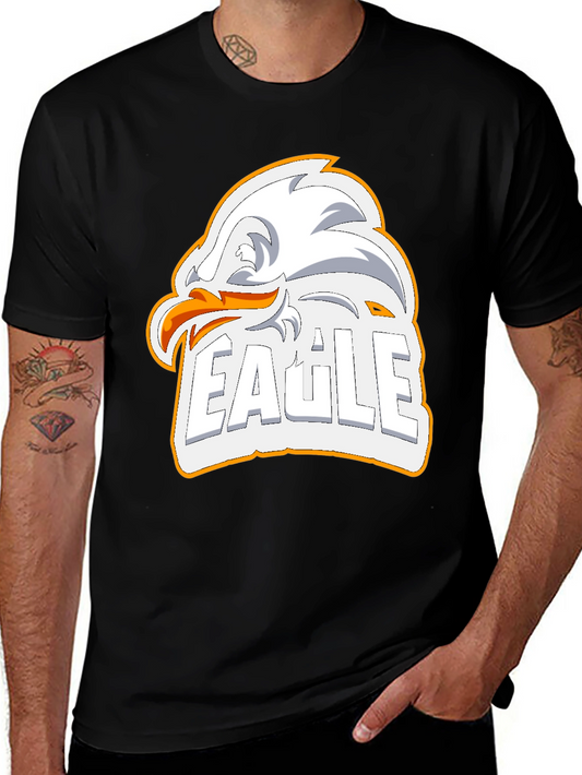 Eagle Graphic Print Mens Black T-Shirt