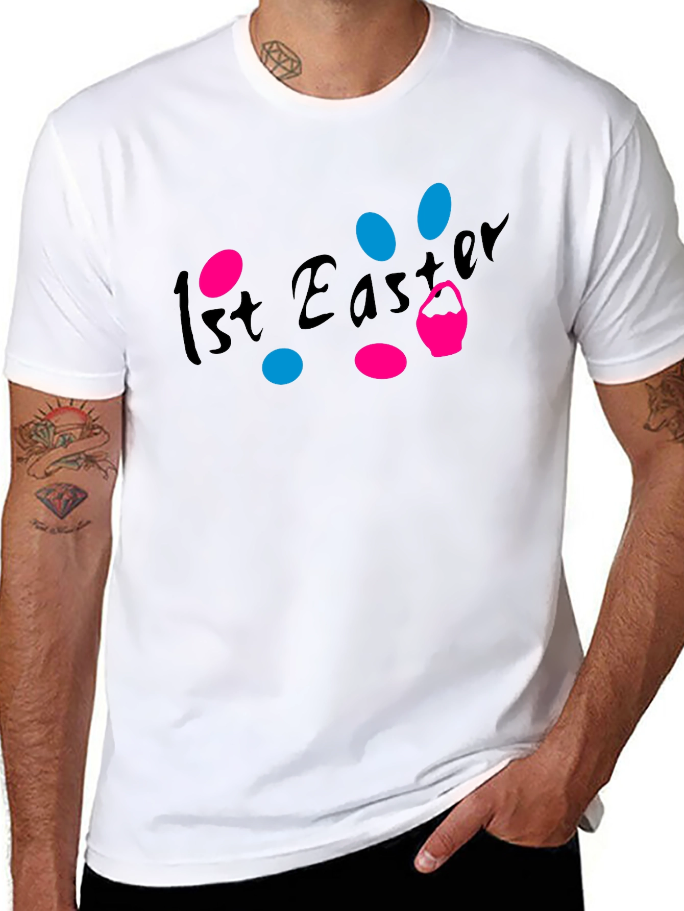 1st Easter T-Shirt - Black Graphic Tee