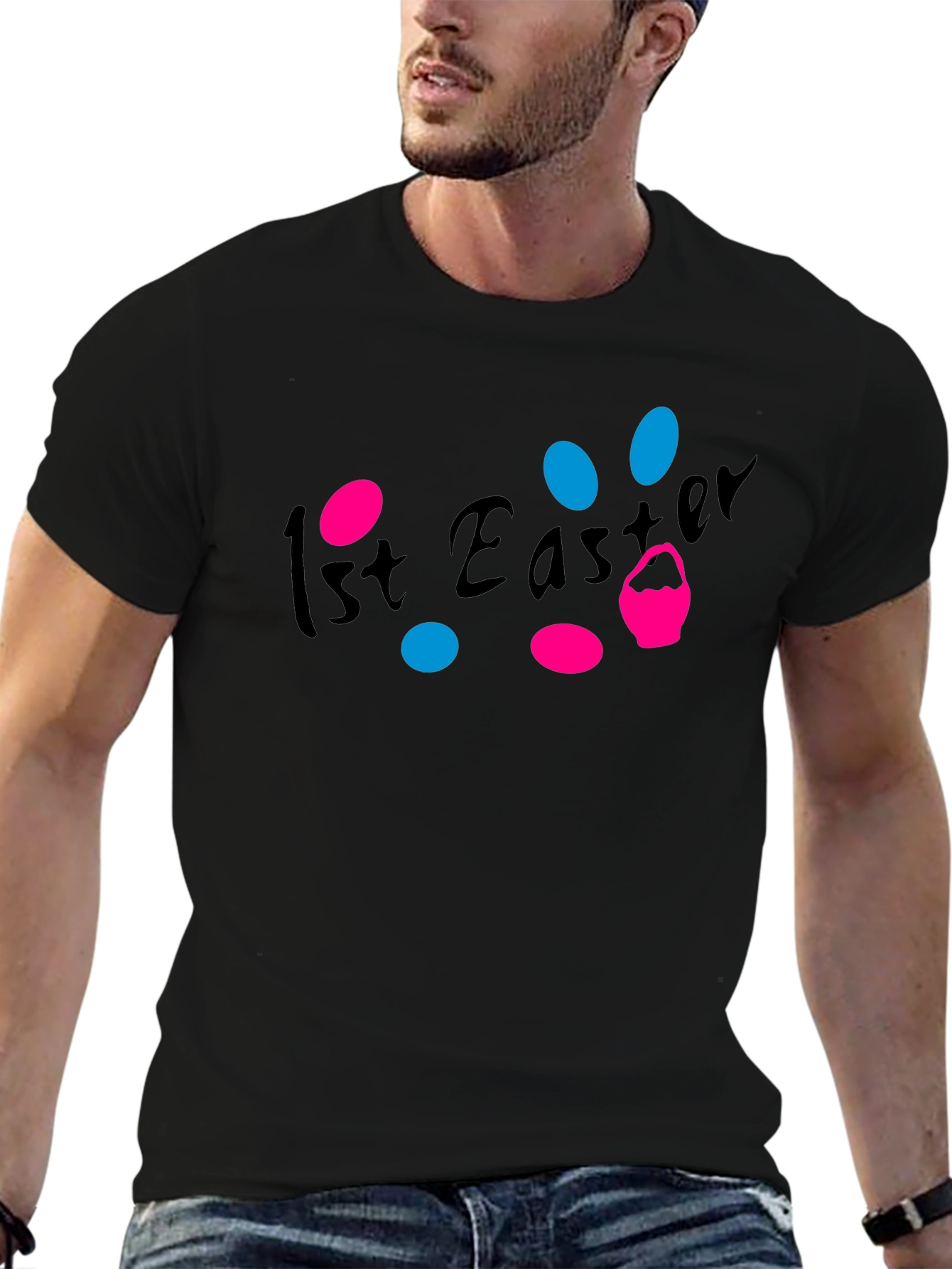 1st Easter T-Shirt - Black Graphic Tee