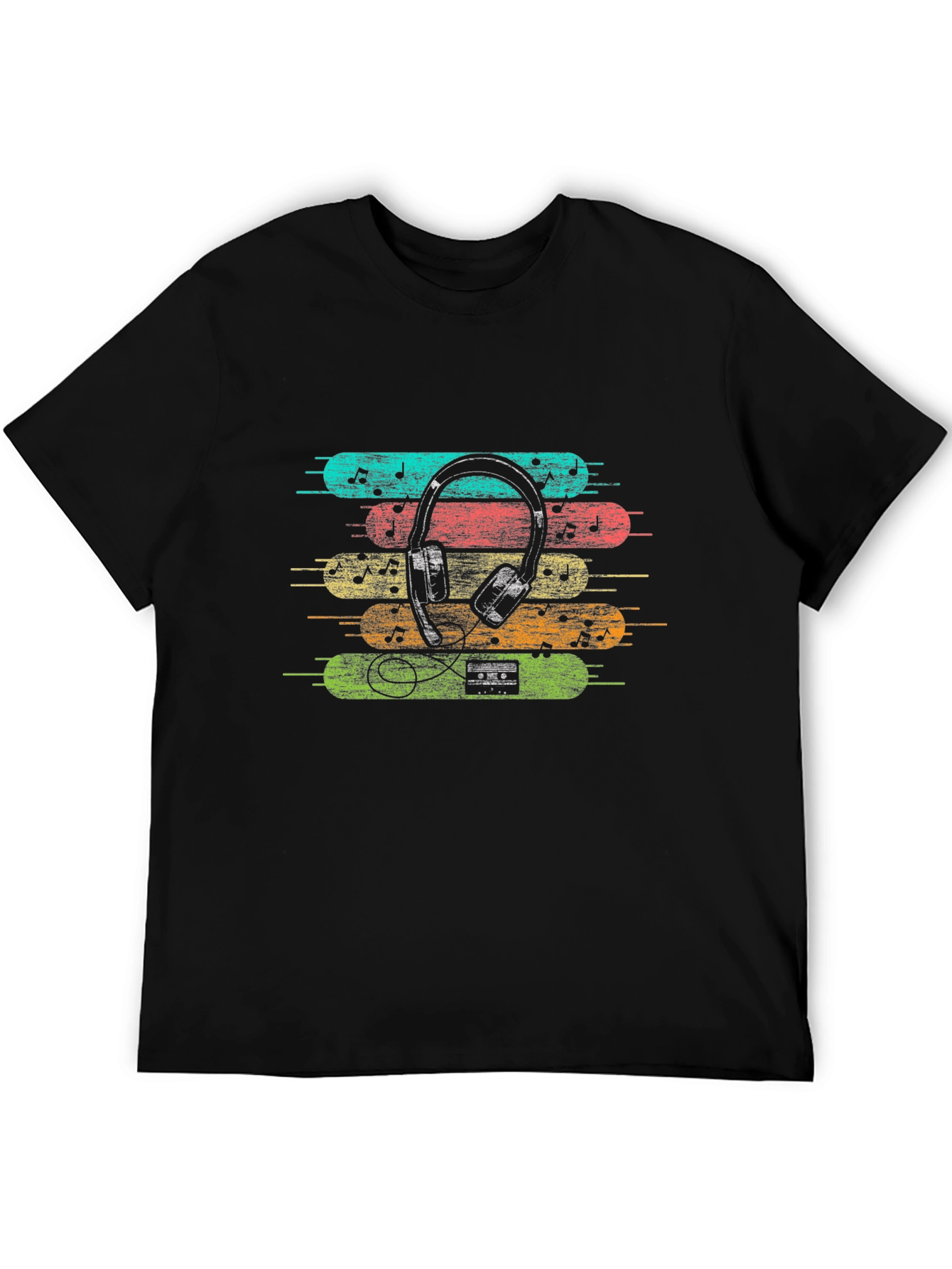 Retro Music Headphones Graphic Tee