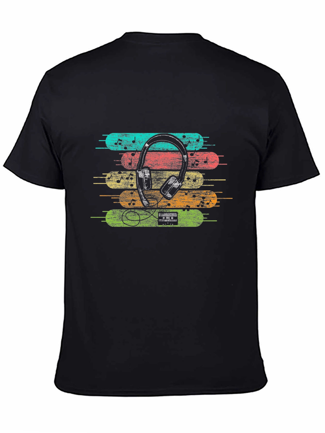 Retro Music Headphones Graphic Tee