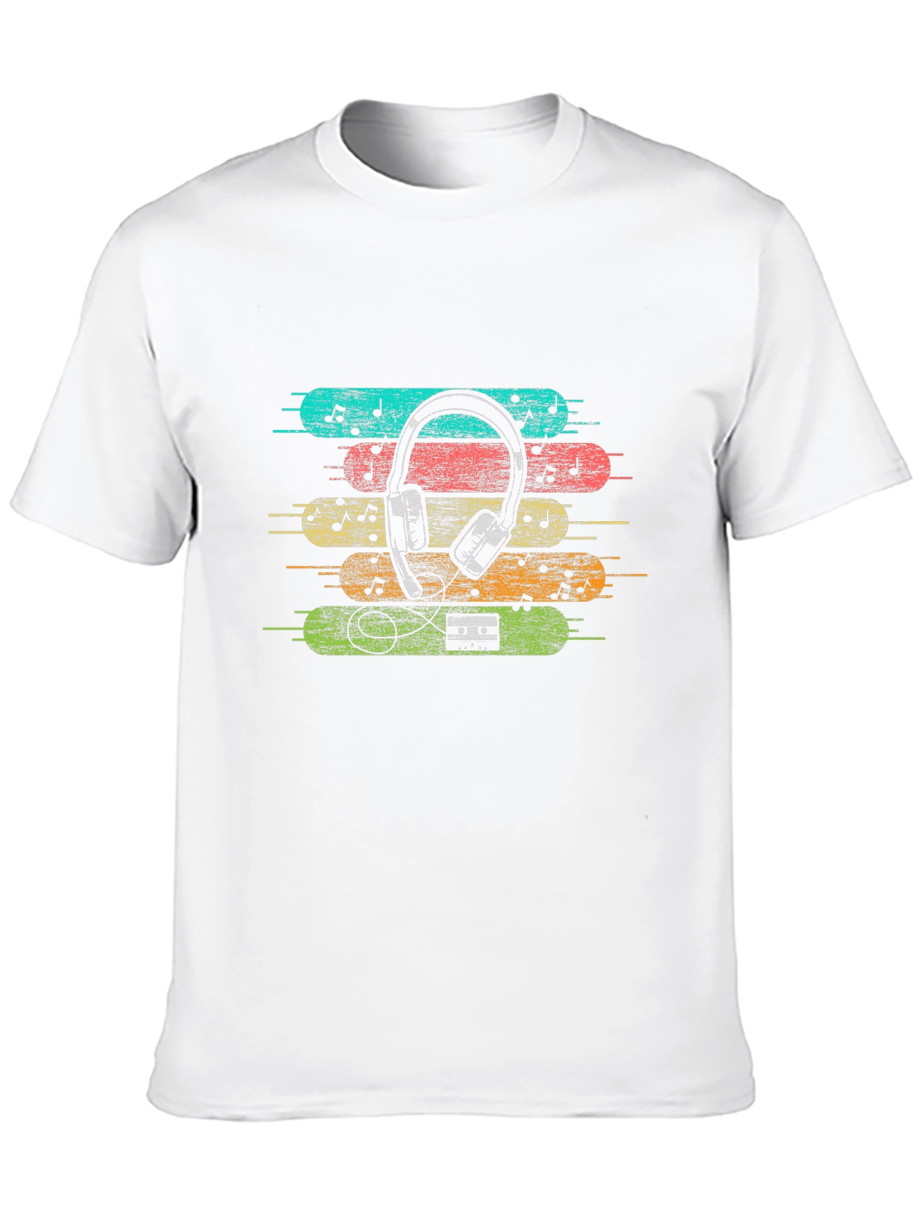 Retro Music Headphones Graphic Tee