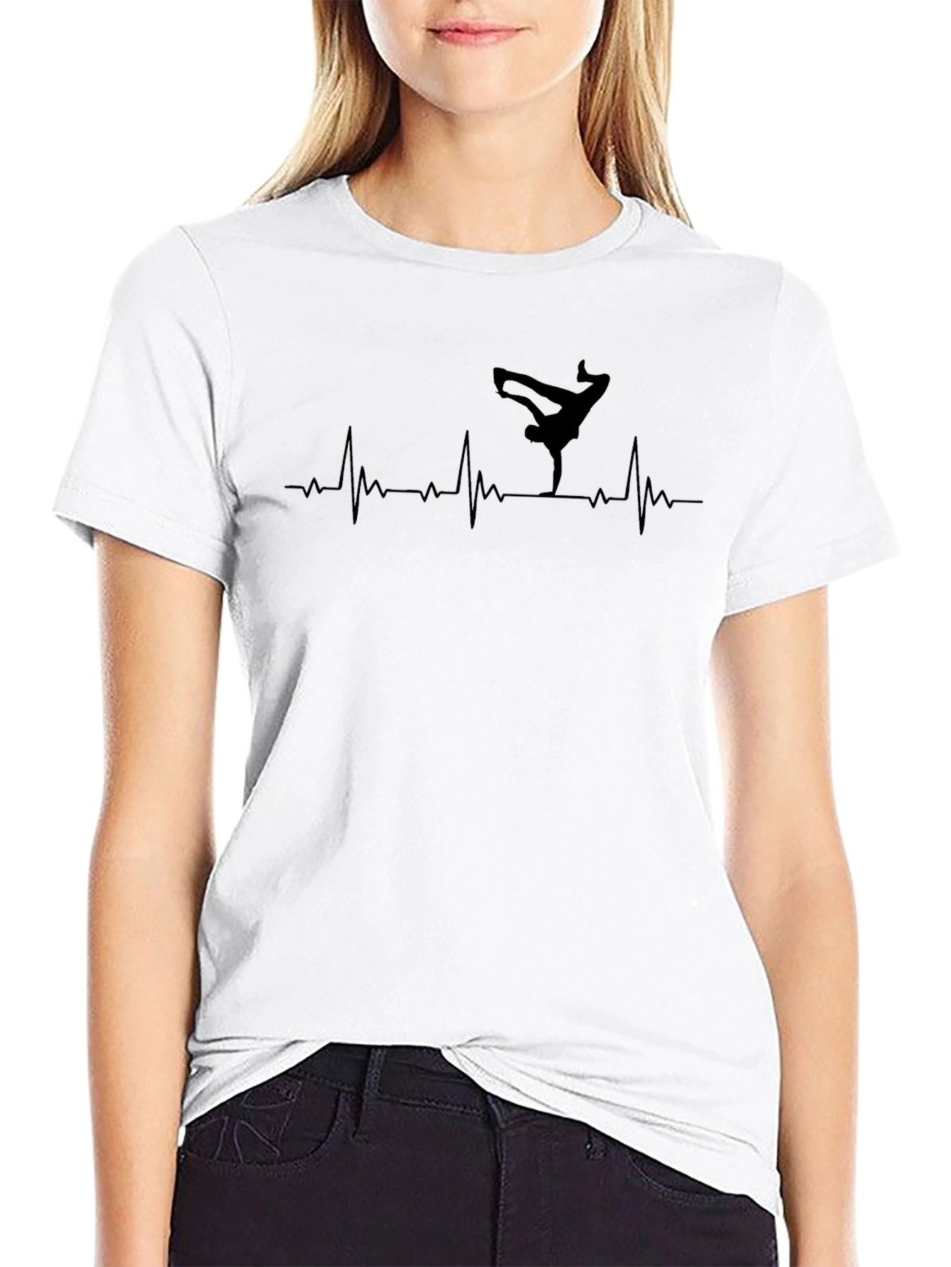 Breakdance Heartbeat T-Shirt - Cool Graphic Tee
