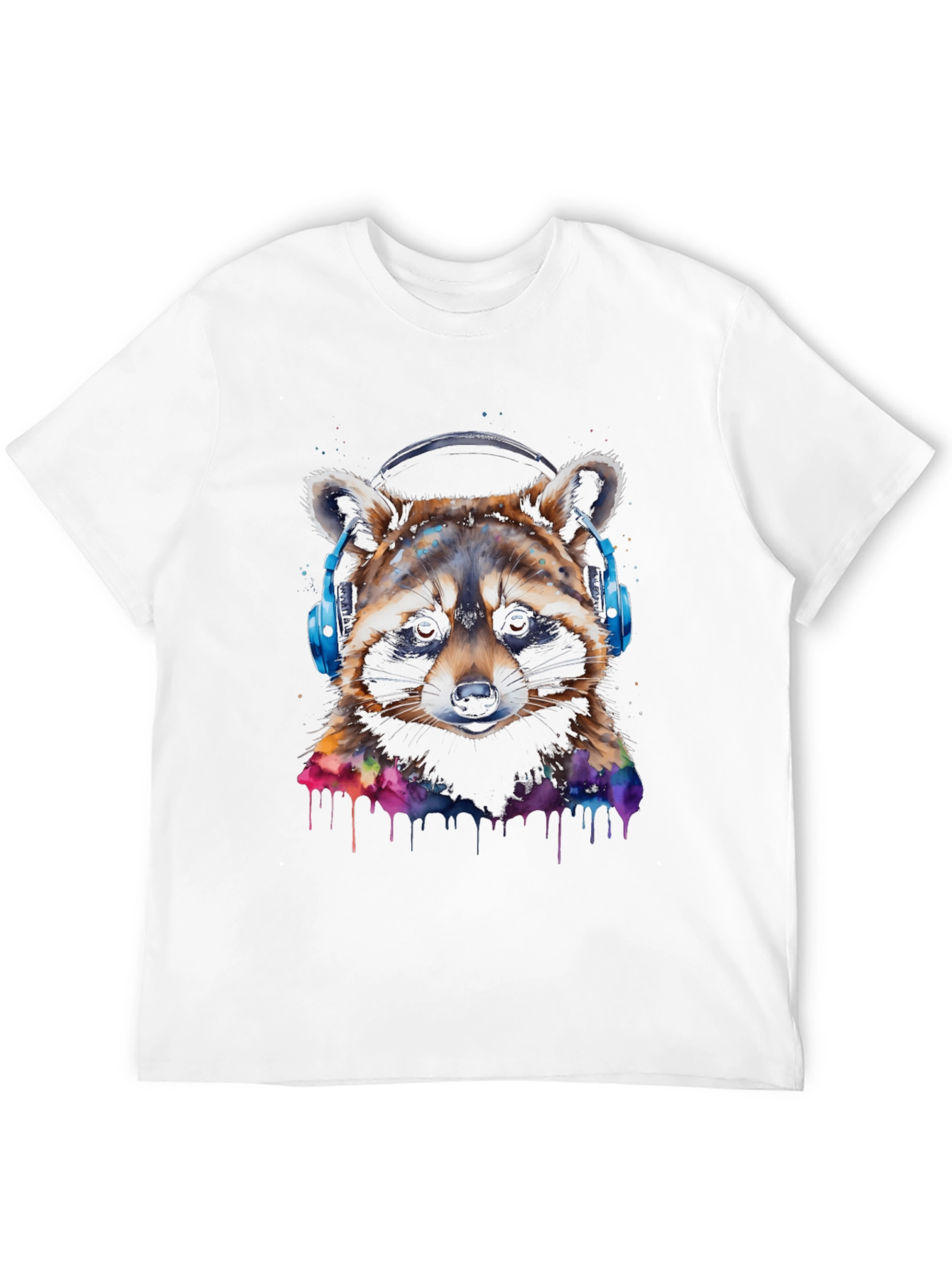 Raccoon Headphones Graphic Tee