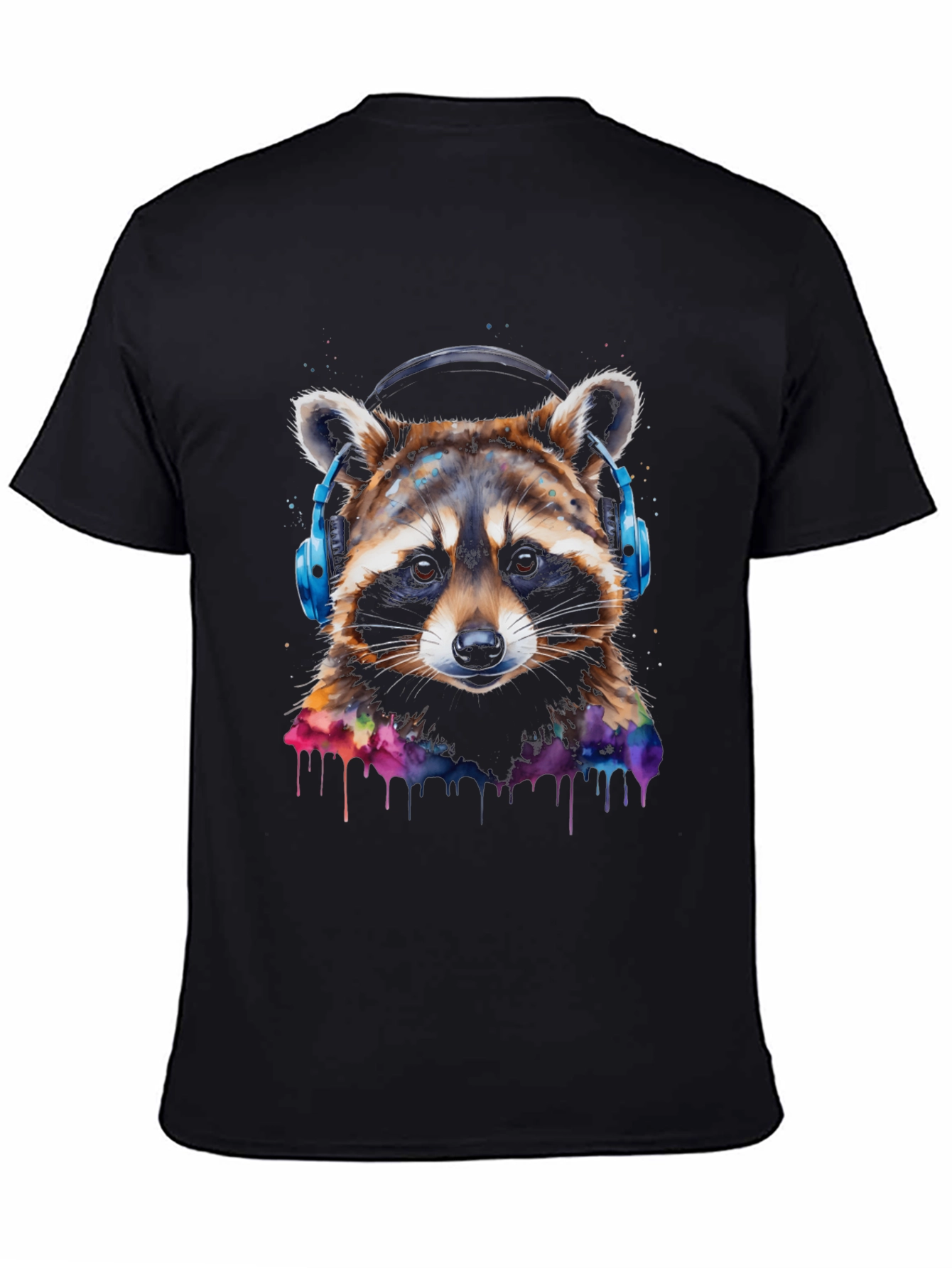 Raccoon Headphones Graphic Tee