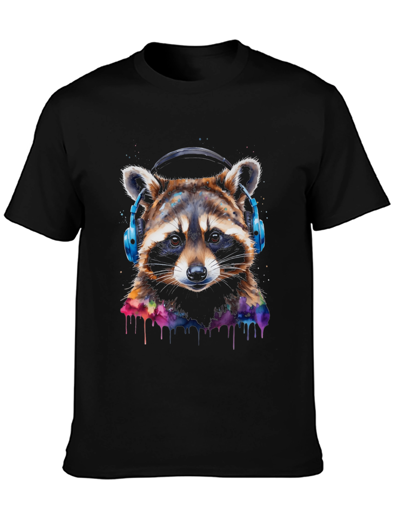 Raccoon Headphones Graphic Tee