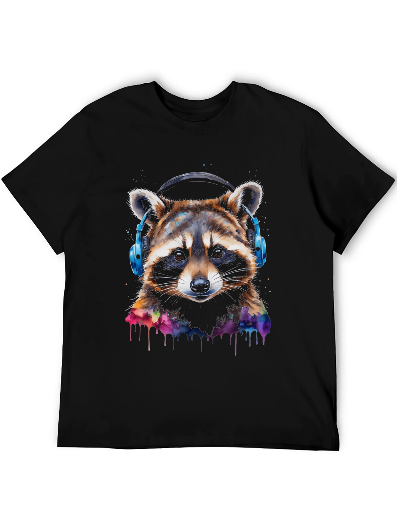 Raccoon Headphones Graphic Tee