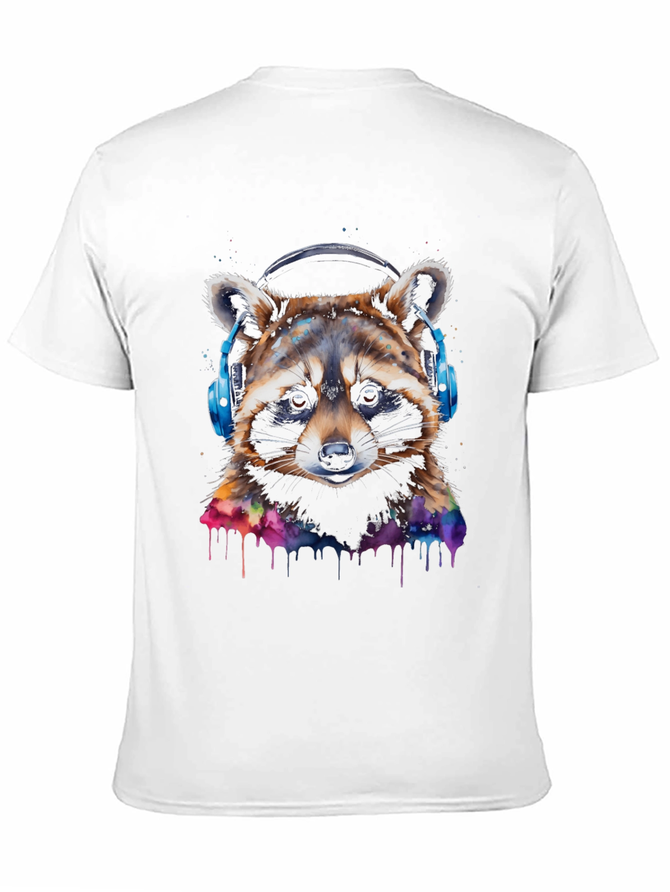 Raccoon Headphones Graphic Tee