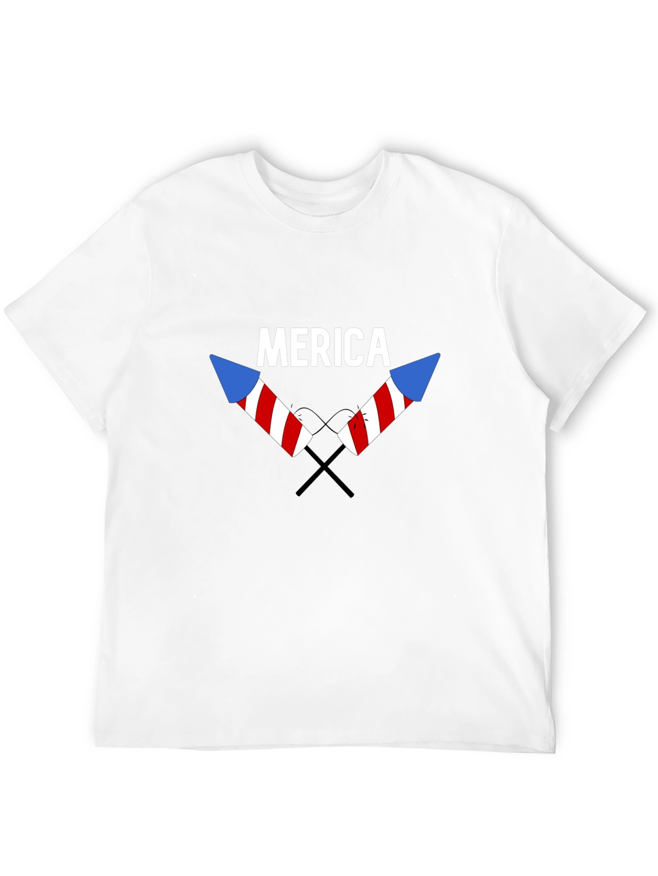 Merica Patriotic T-Shirt - Stars & Stripes Fireworks