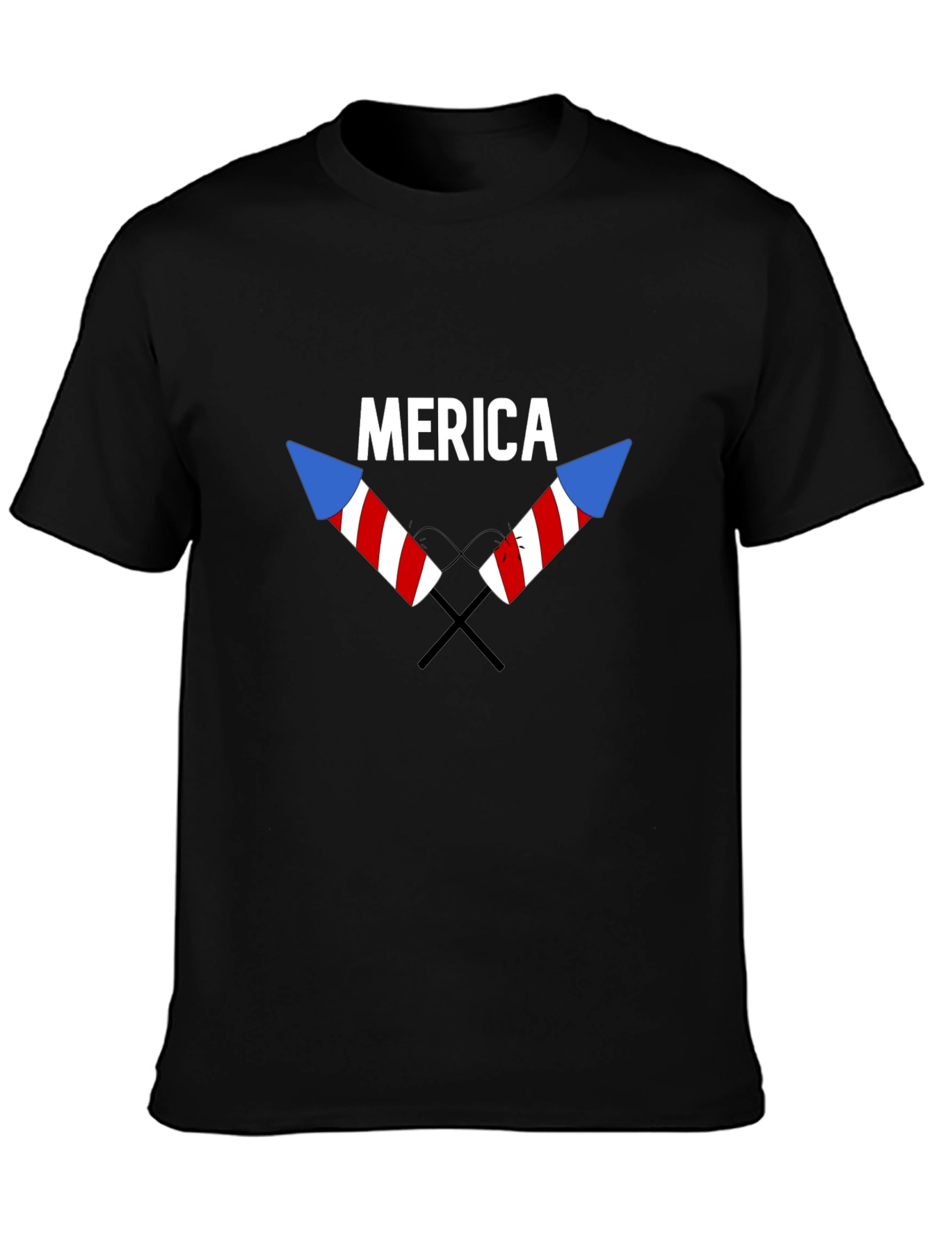Merica Patriotic T-Shirt - Stars & Stripes Fireworks