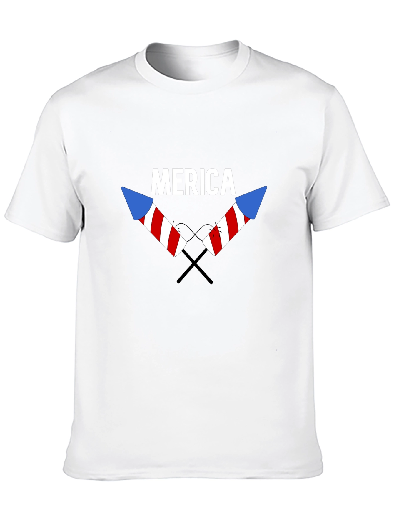 Merica Patriotic T-Shirt - Stars & Stripes Fireworks