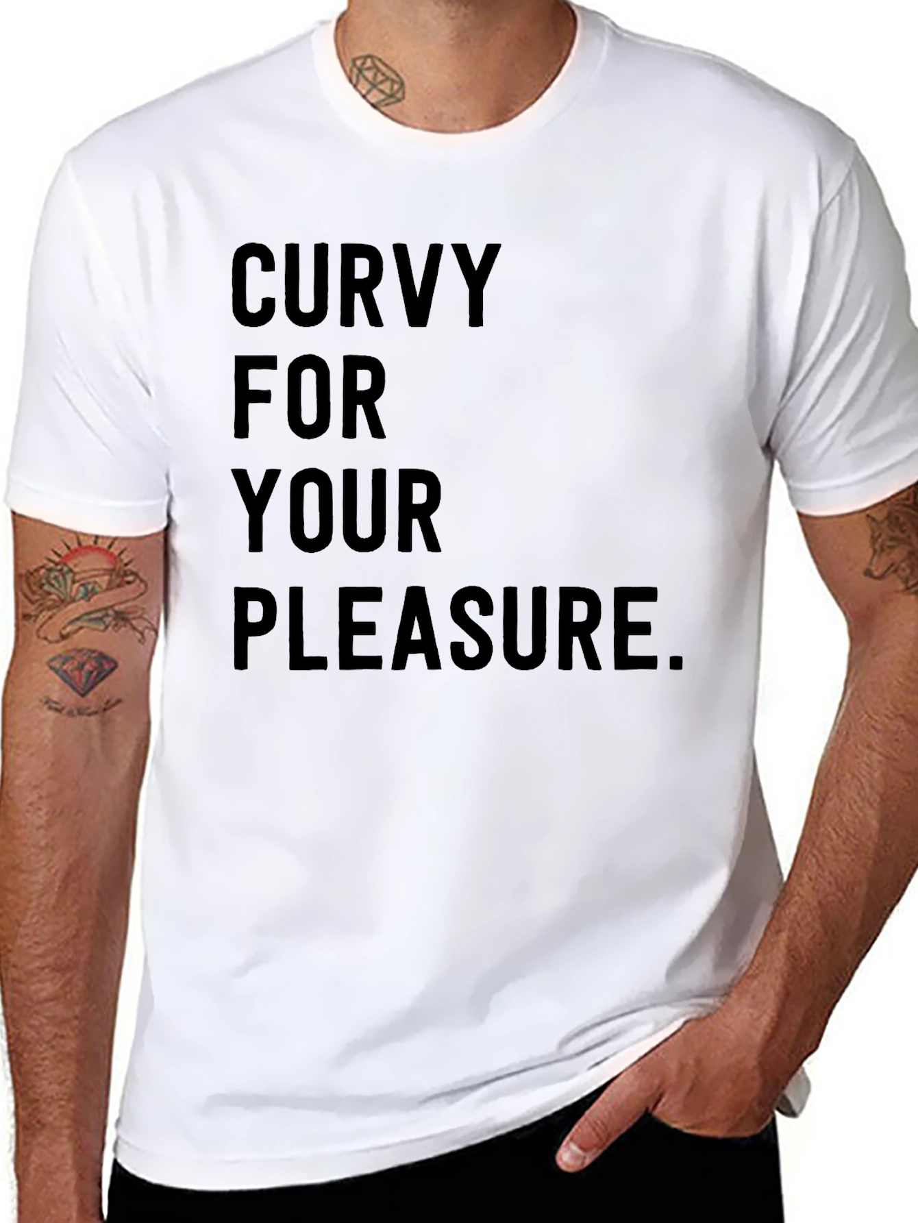 Curvy For Your Pleasure T-Shirt - Black