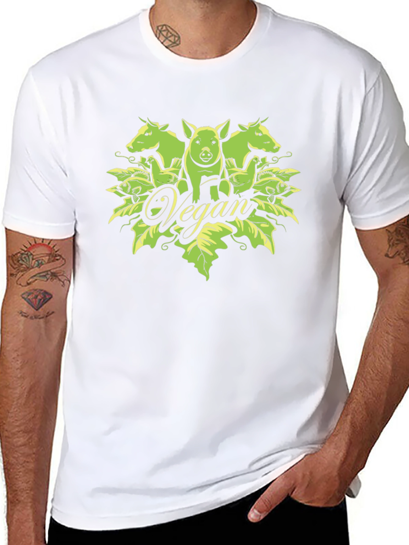 Vegan Graphic Tee - Unisex Black T-Shirt