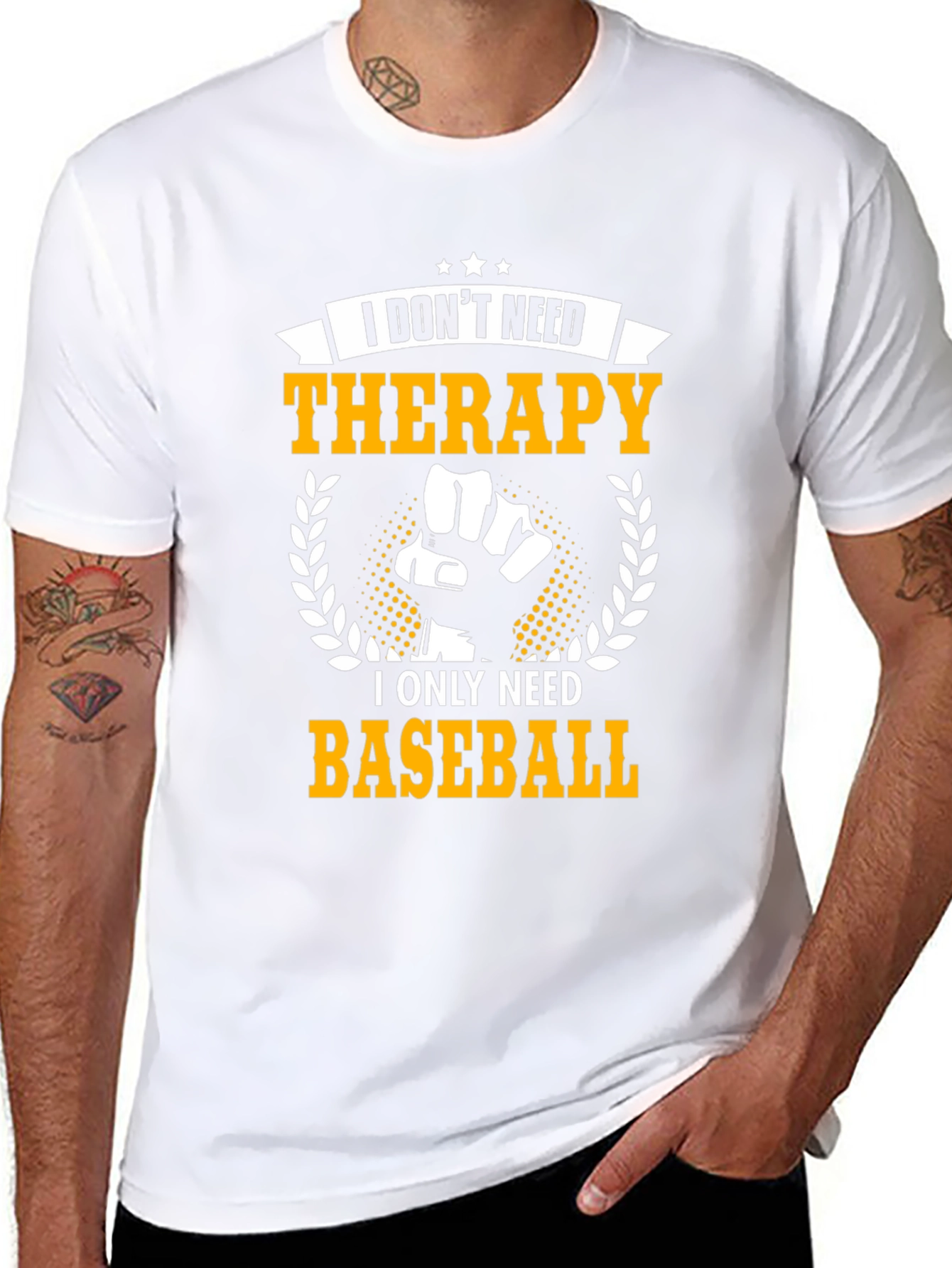 Funny Baseball T-Shirt: I Dont Need Therapy