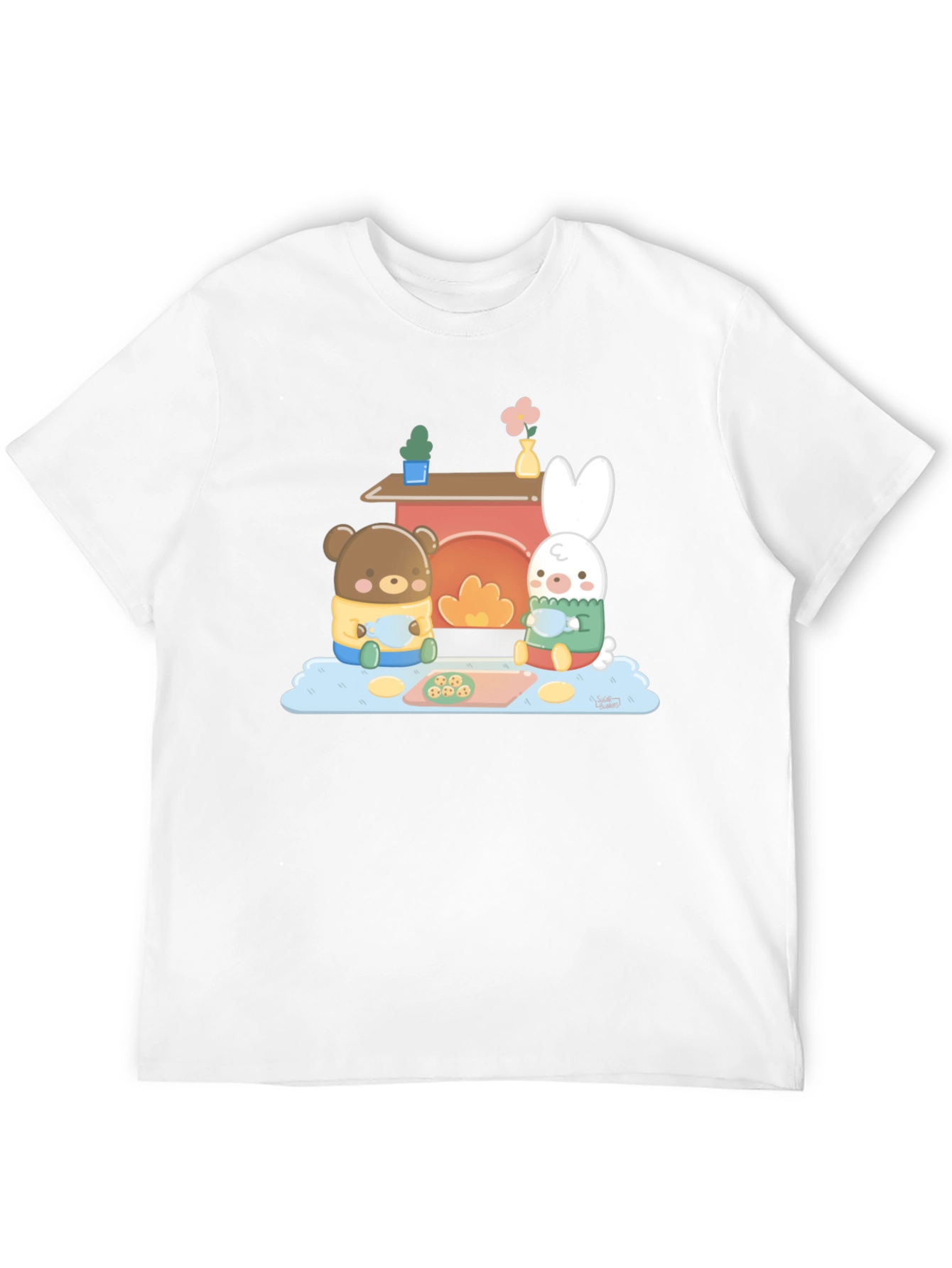 Cute Bear & Bunny Baking T-Shirt