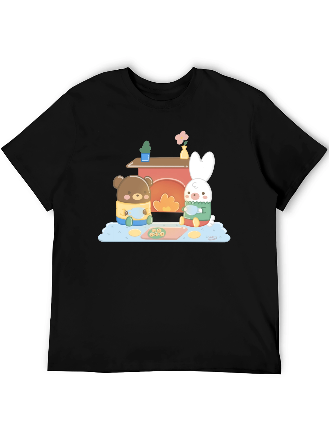 Cute Bear & Bunny Baking T-Shirt