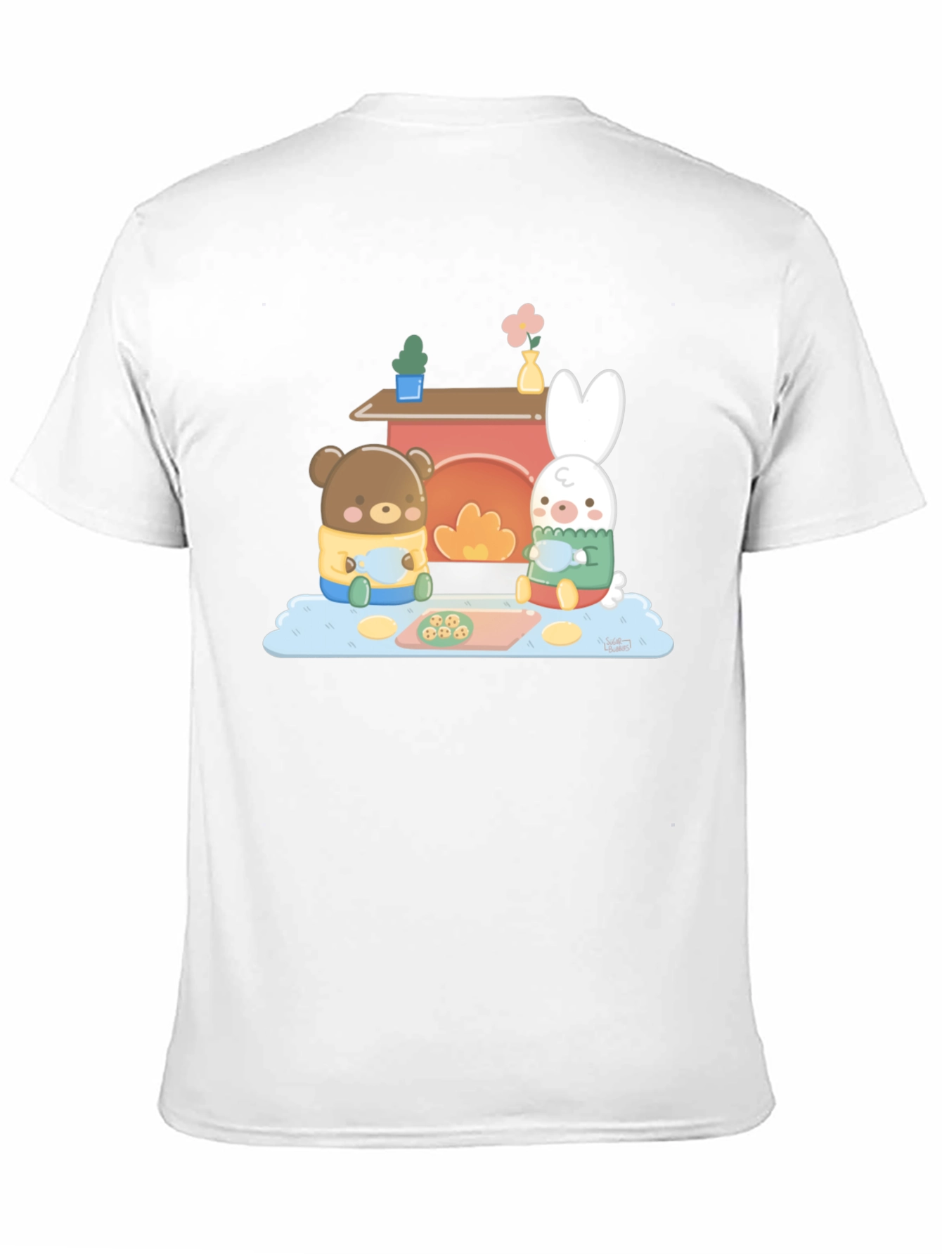 Cute Bear & Bunny Baking T-Shirt