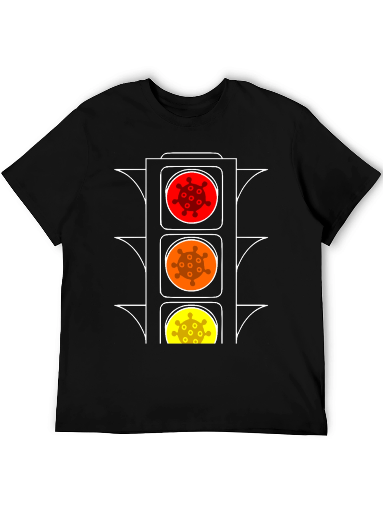 Novelty Traffic Light Virus T-Shirt