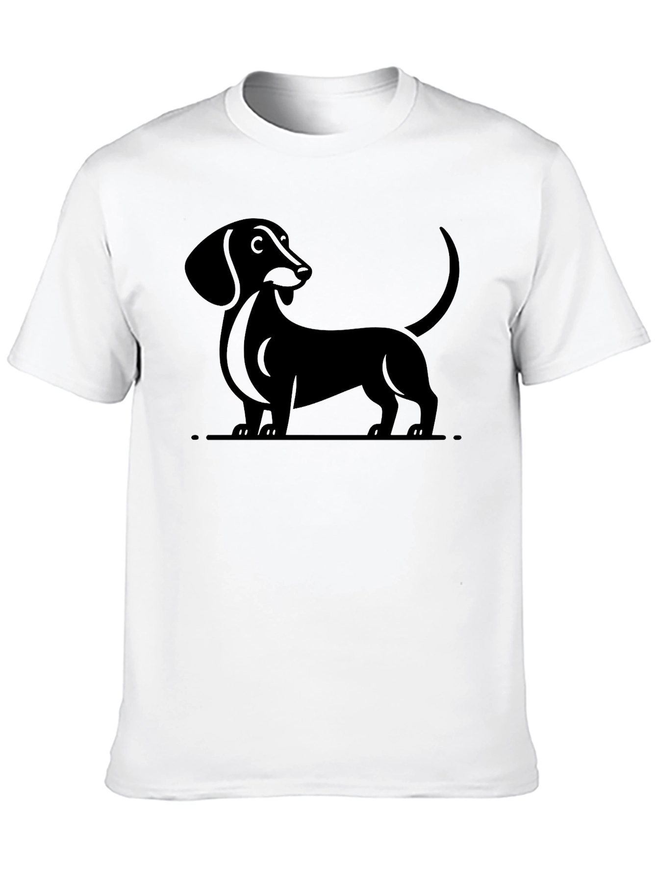 Dachshund Dog Graphic Tee - Unisex Black T-Shirt